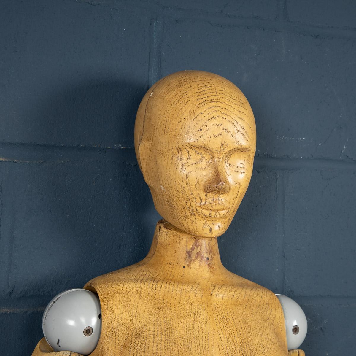 20th Century Articulated France Study Mannequin in Resin with Wood Effect 12