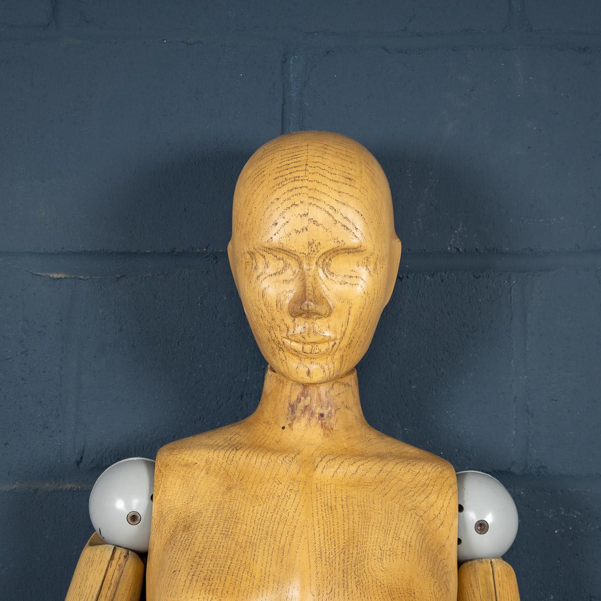 20th Century Articulated France Study Mannequin in Resin with Wood Effect 1