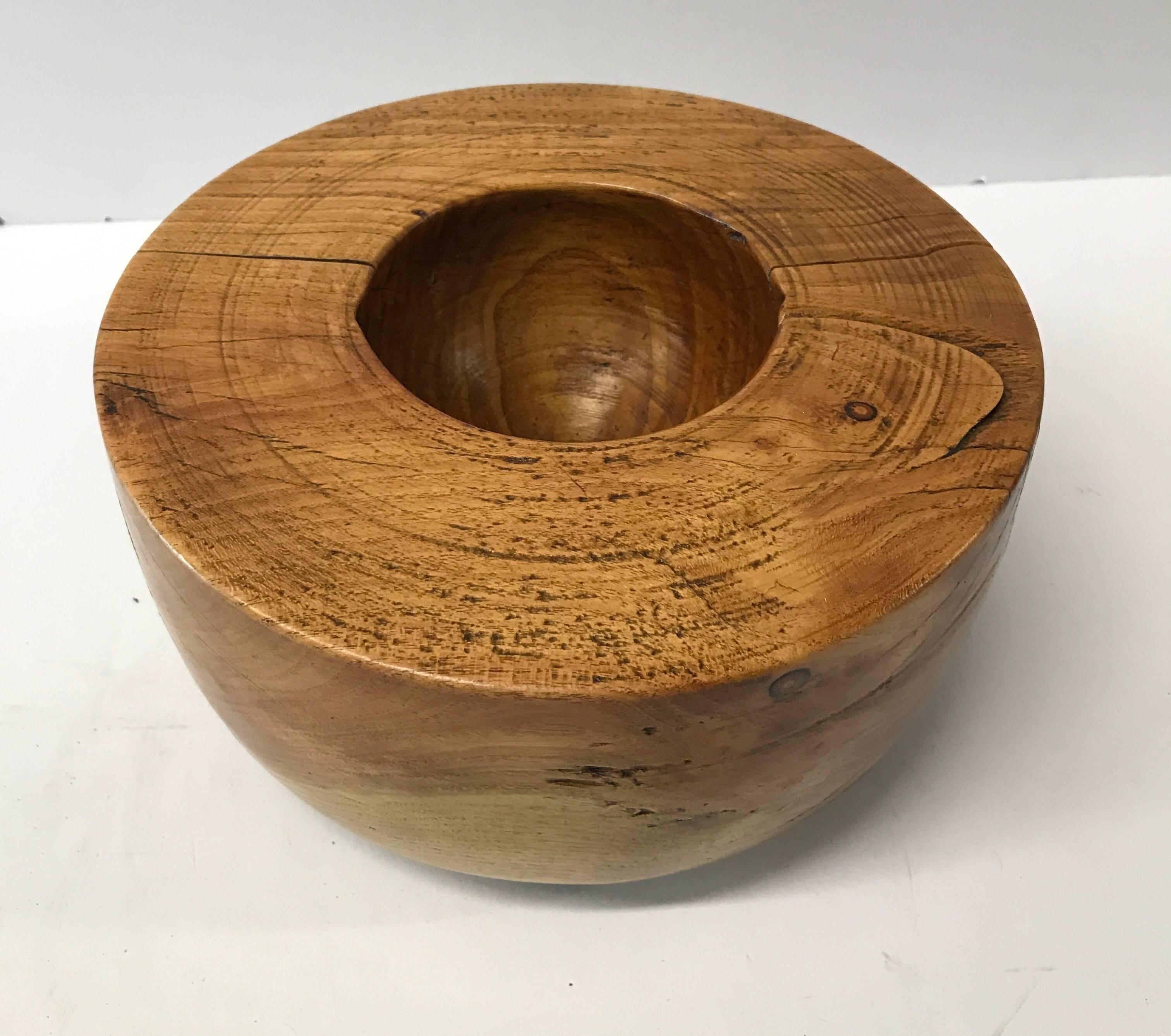 American 20th Century Artist-Made Burl Wood Bowl