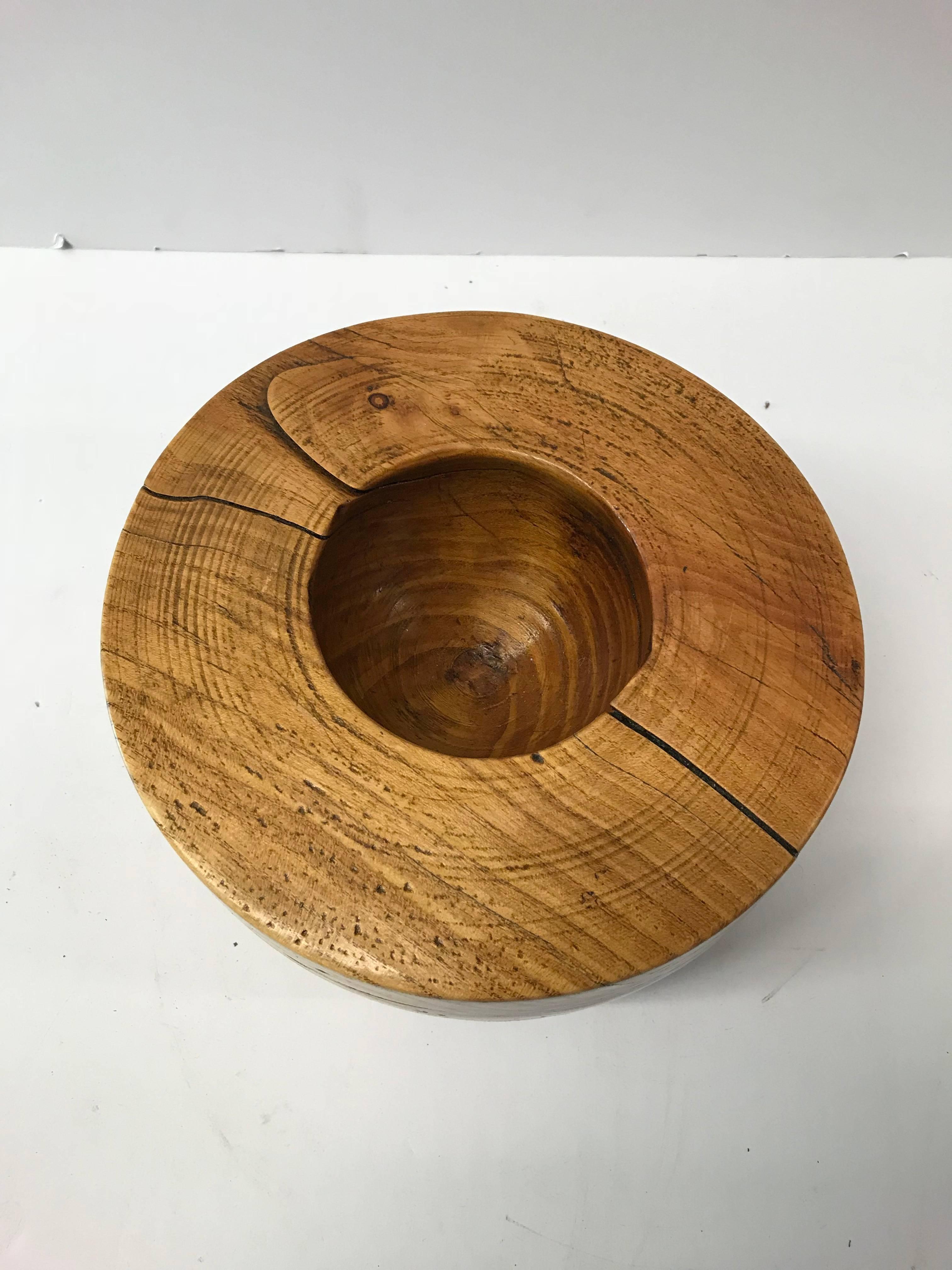 20th Century Artist-Made Burl Wood Bowl 4