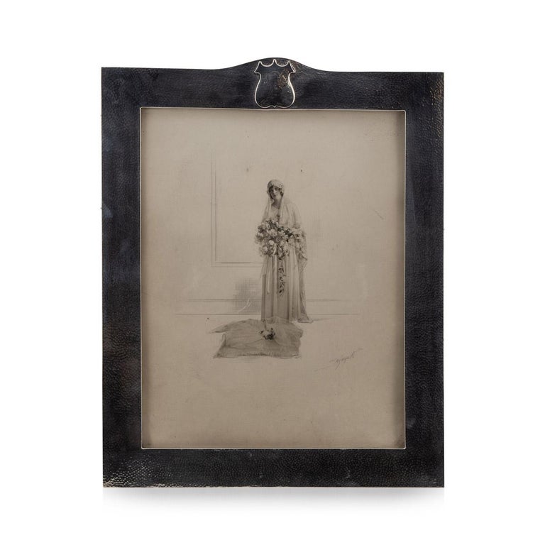 20th Century Arts and Crafts Large Solid Silver Photo Frame, c.1907 For