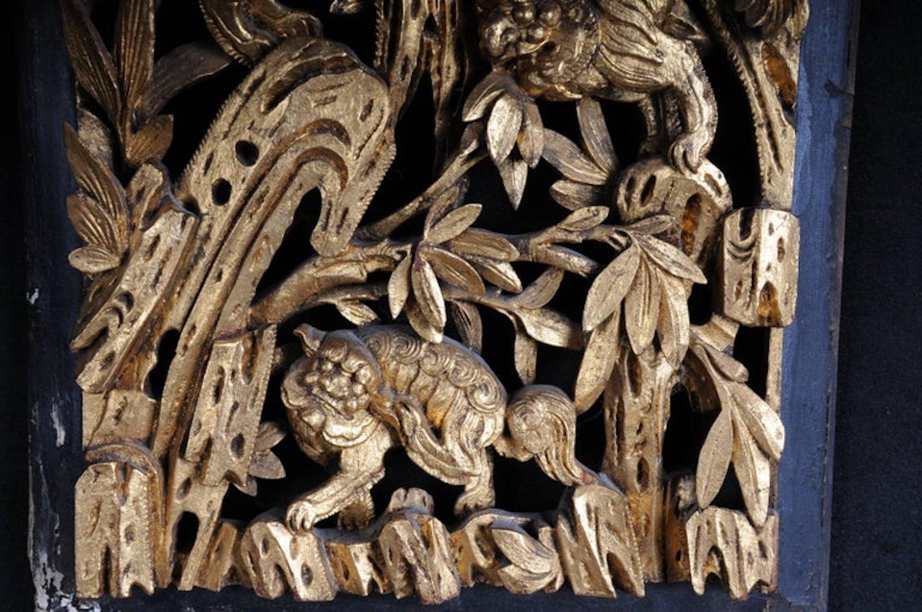 Tableau noir/tablette ornementale asiatique du XXe siècle, Asie Bon état - En vente à Berlin, DE