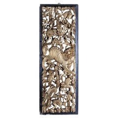 Asiatisches Schwarzboard/Ornamental-Tisch des 20. Jahrhunderts, asiatisch