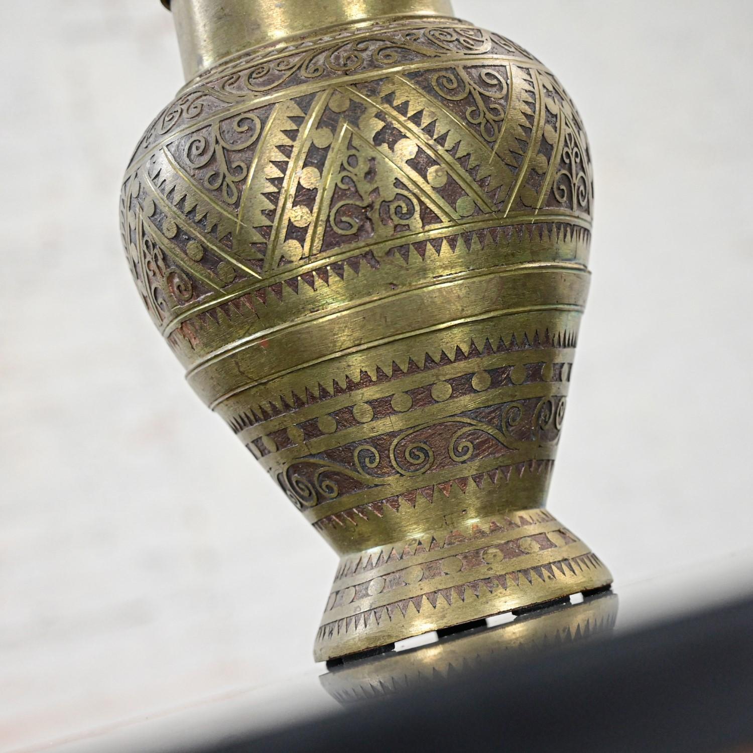 20Th Century Asian Islamic Wedding Vessel Gador or Mindanao Marana Brass Urn For Sale 6