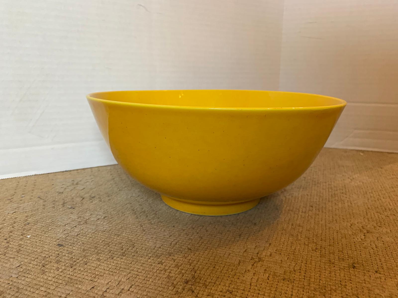 Asian 20th Century  Yellow Porcelain Bowl Possibly Chinese