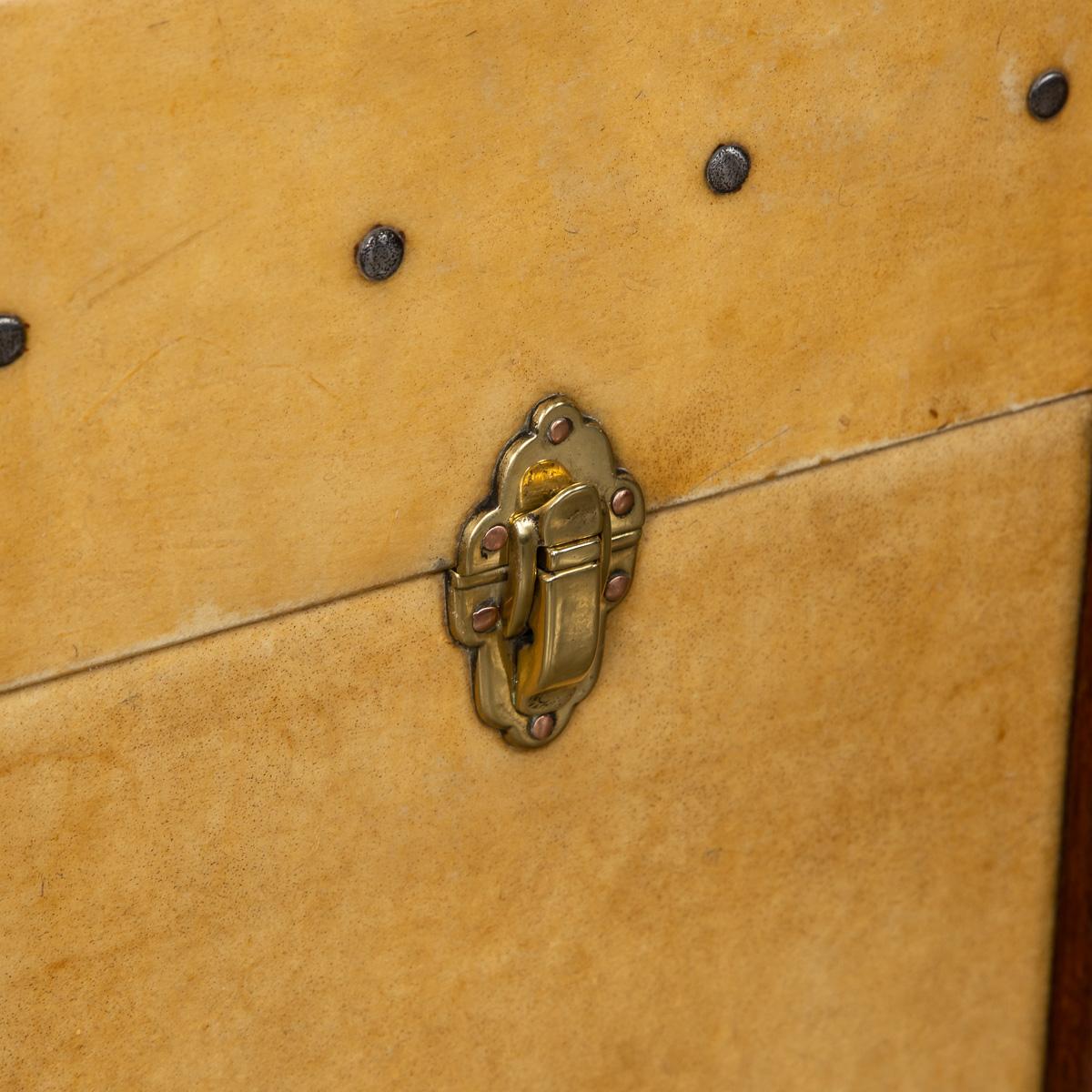 20th Century Asprey Trunk in Natural Cow Hide, London, c.1910 7