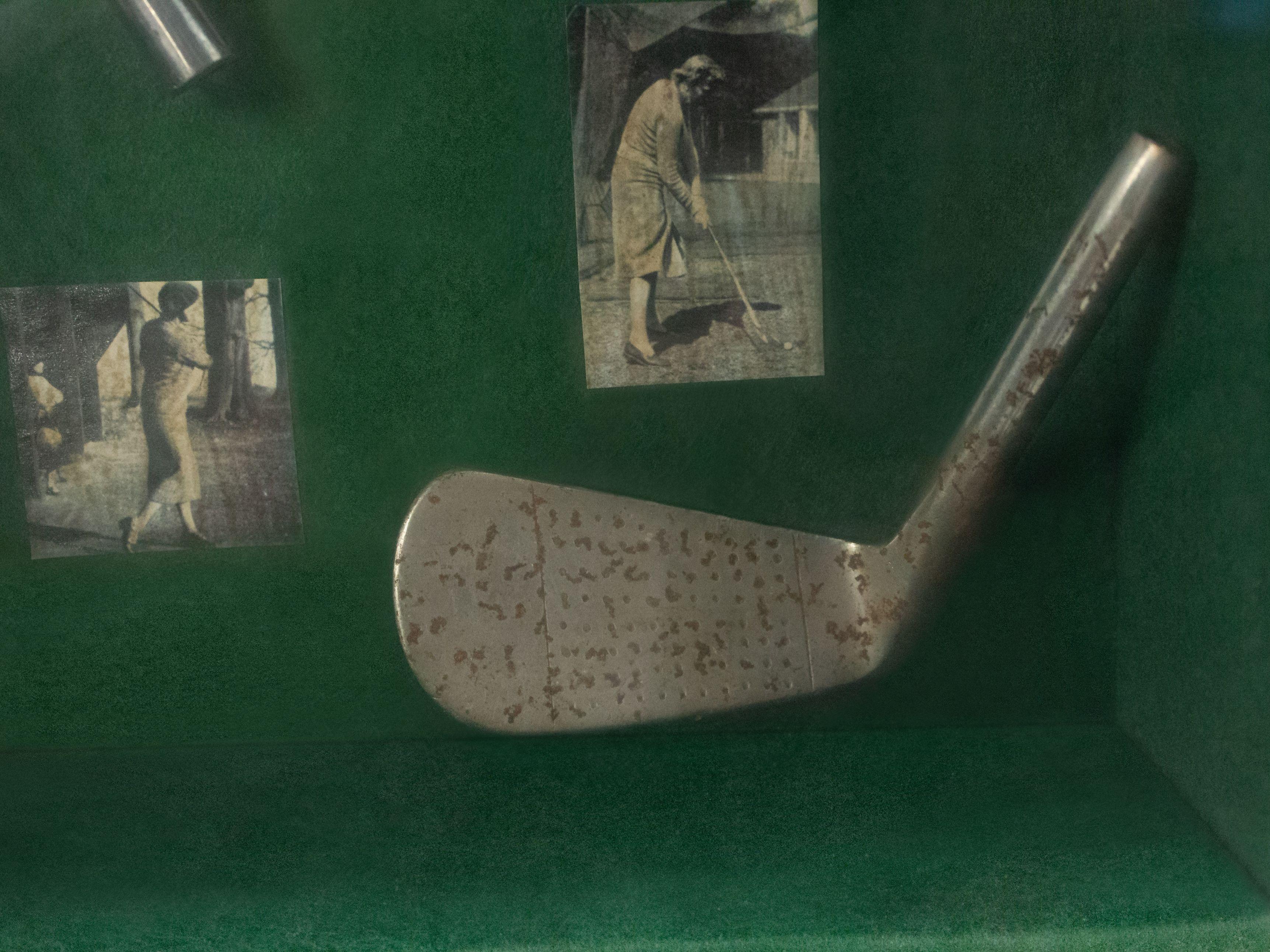 British 20th Century Assemblage English Golf Display Case Wall Plaque For Sale