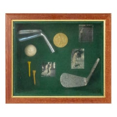 Plaque murale anglaise d'exposition de golf du 20ème siècle