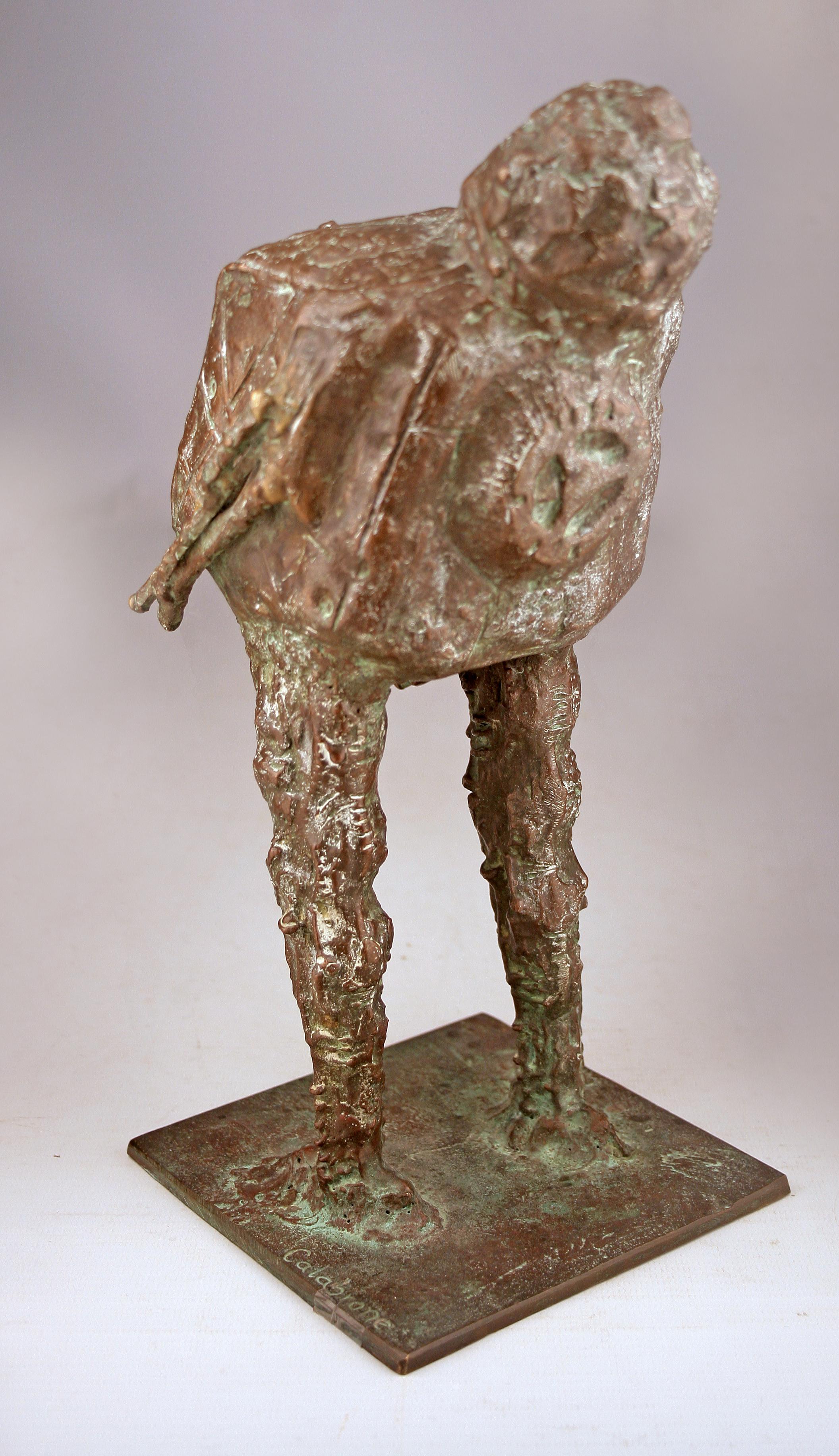 Astronaut-Bronze-Skulptur des italienischen und brasilianischen Künstlers D. Calabrone aus dem 20. Jahrhundert (Metall) im Angebot