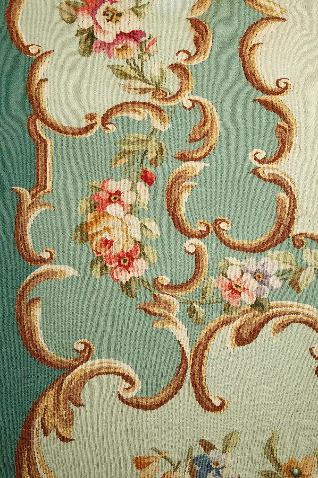 Hand-Woven 20th Century Aubusson Rug by Maxime Fougerol