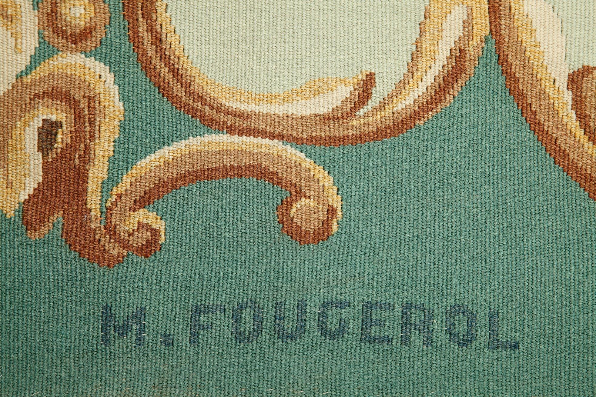20th Century Aubusson Rug by Maxime Fougerol In Good Condition In Paris, FR