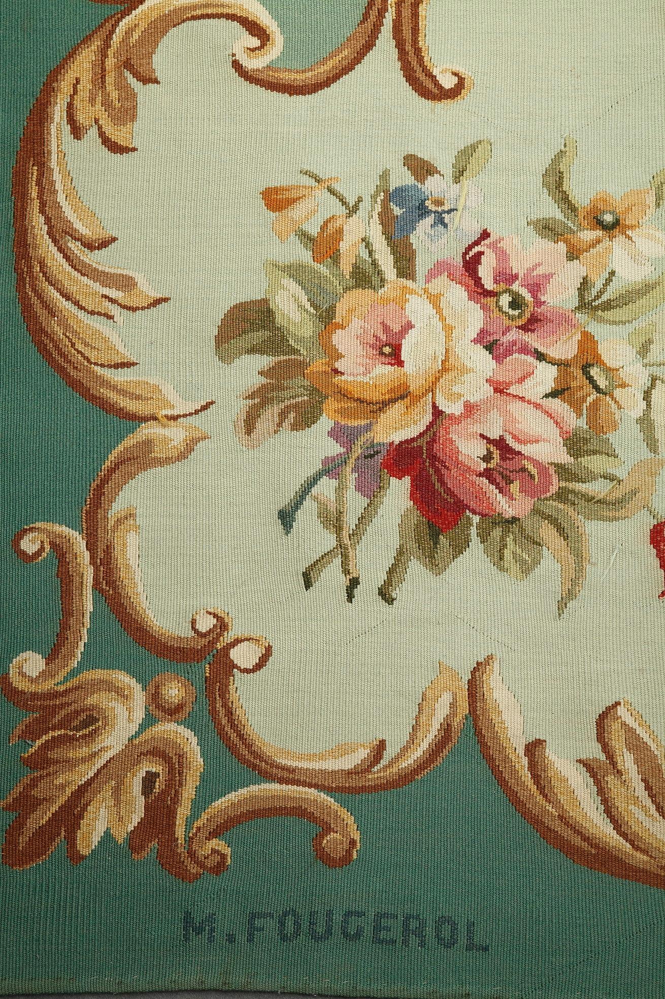 Wool 20th Century Aubusson Rug by Maxime Fougerol