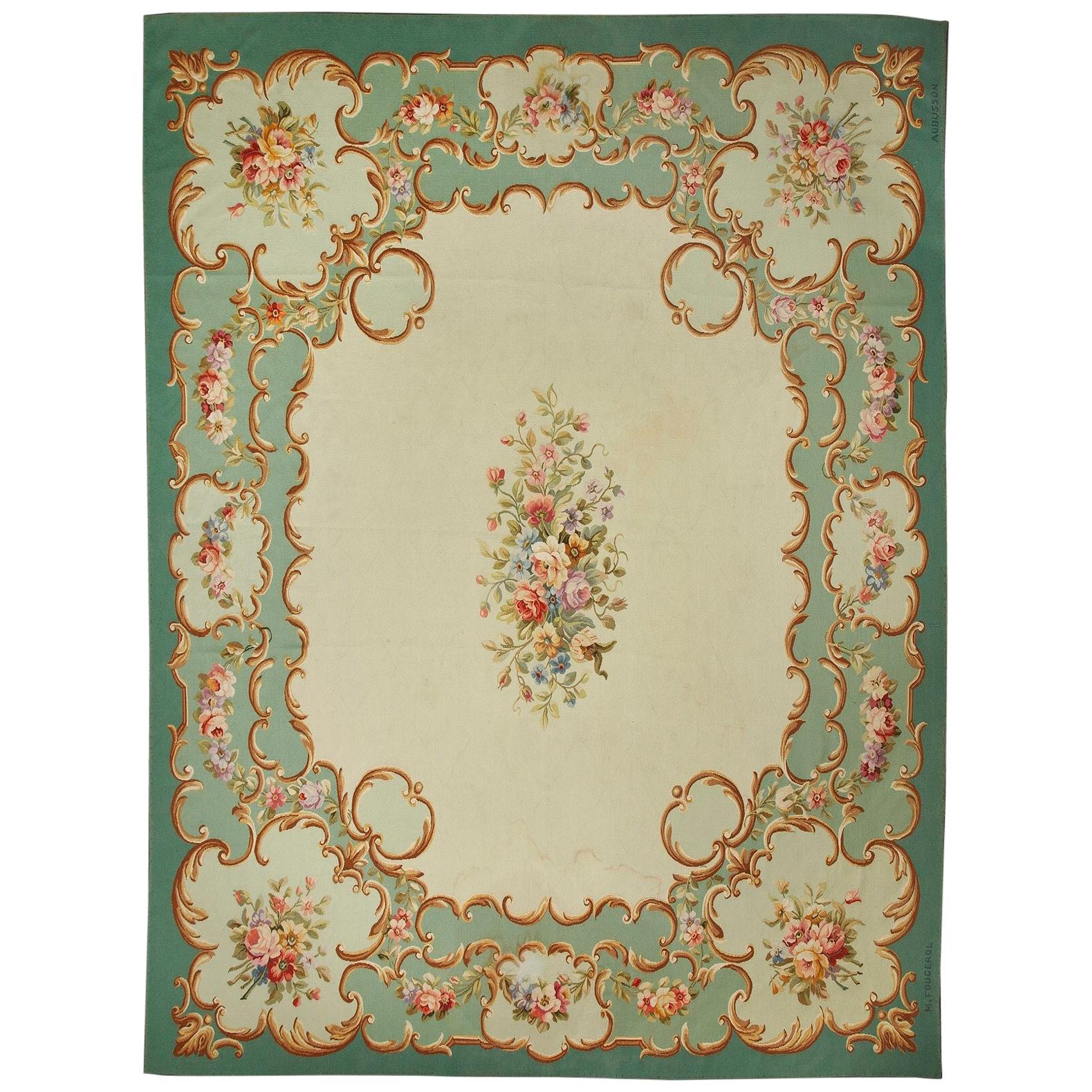 20th Century Aubusson Rug by Maxime Fougerol