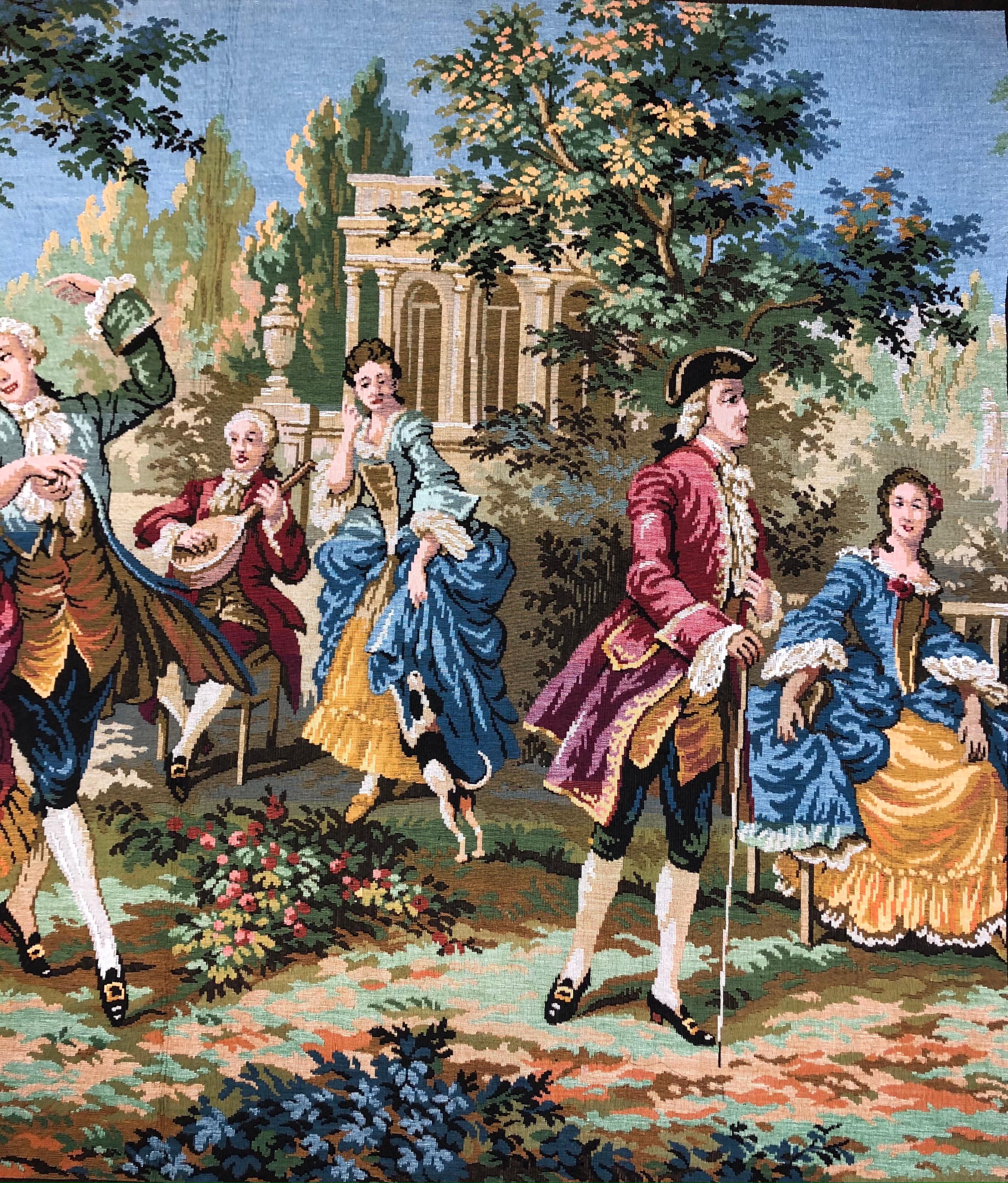 Tapisserie de style Aubusson « Dance and Celebration »  Bon état - En vente à Miami, FL