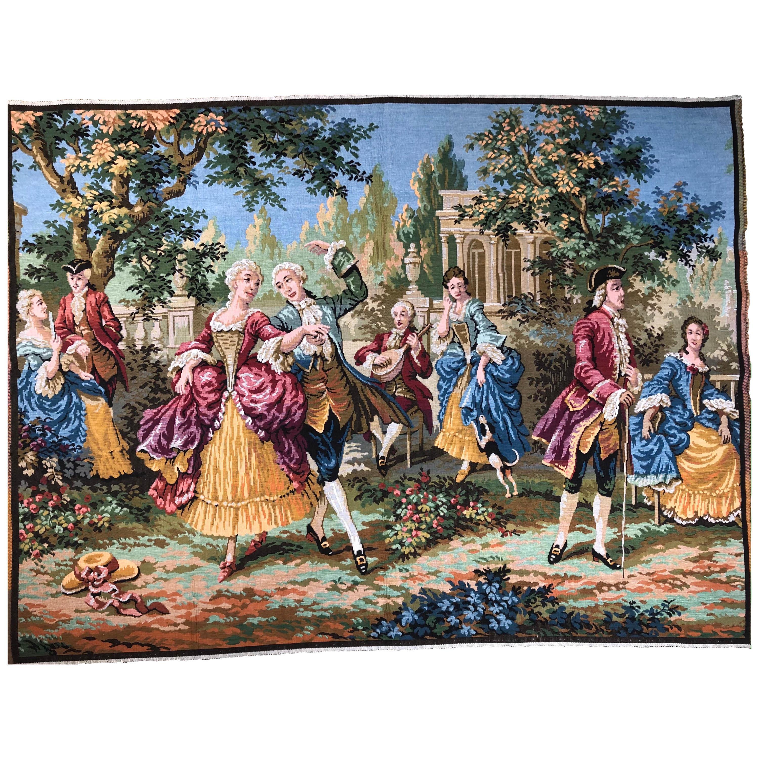 Aubusson Style "Dance and Celebration" Tapestry