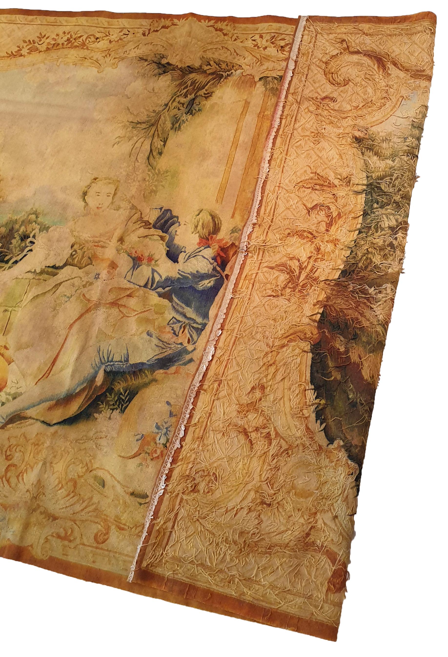 Wool 20th century Aubusson tapestry - N° 783 For Sale