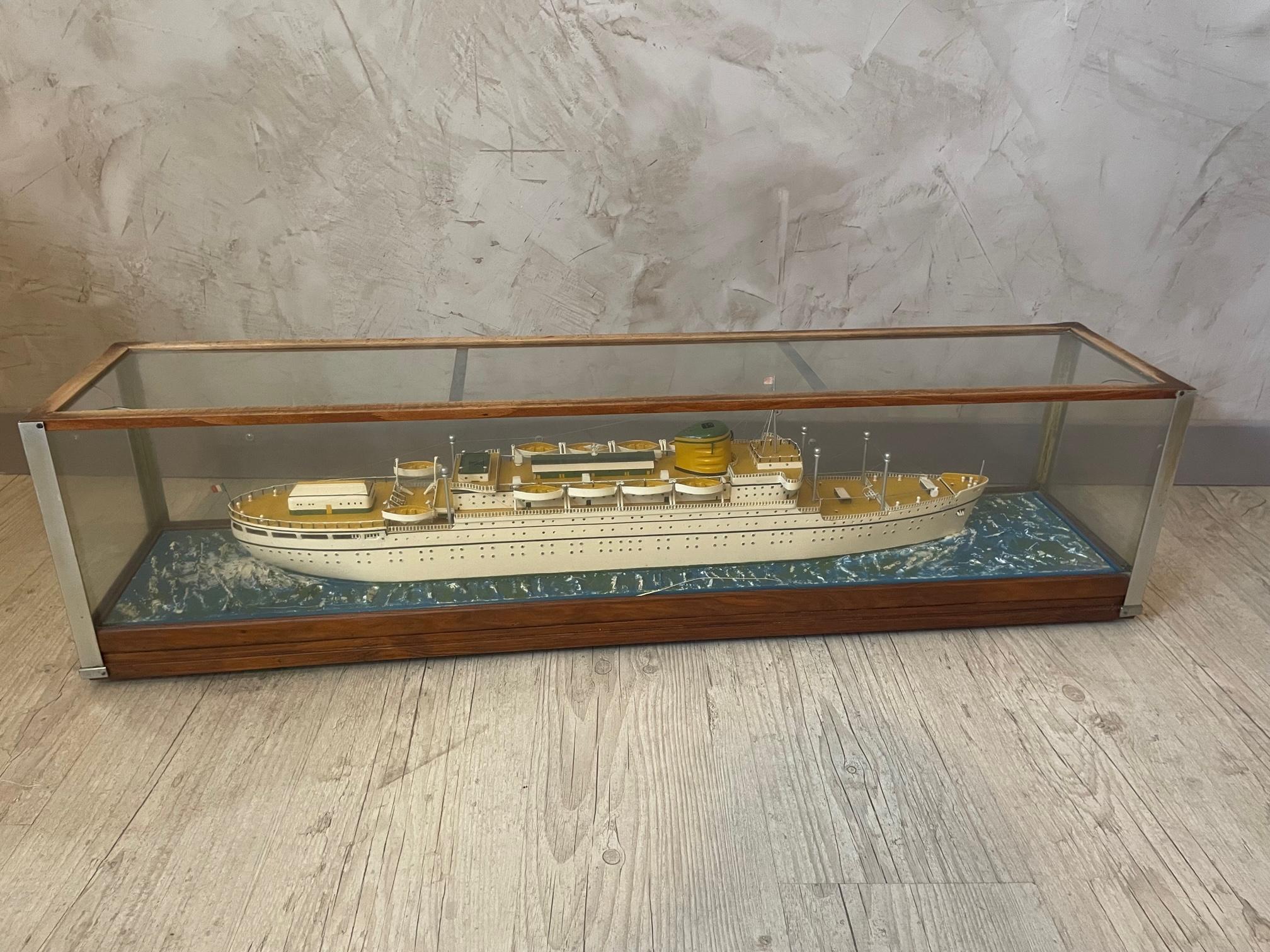 French 20th Century Australia Ship Model under Glass, 1950s