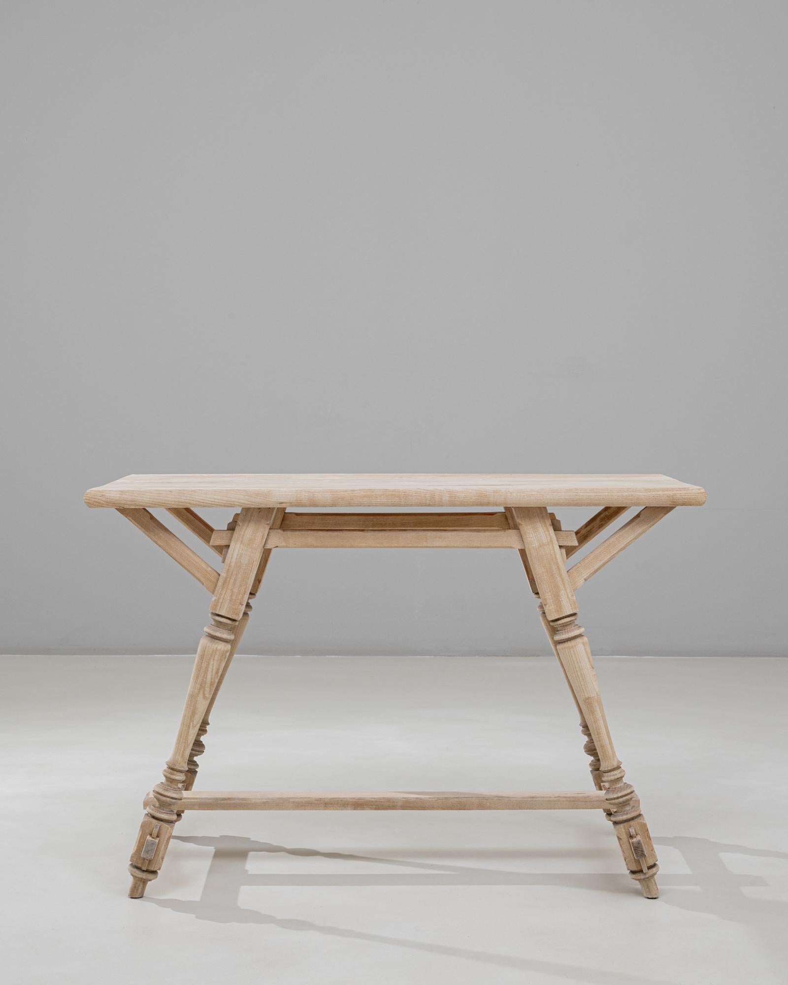 20th Century Austrian Alpine Wooden Console Table In Good Condition For Sale In High Point, NC