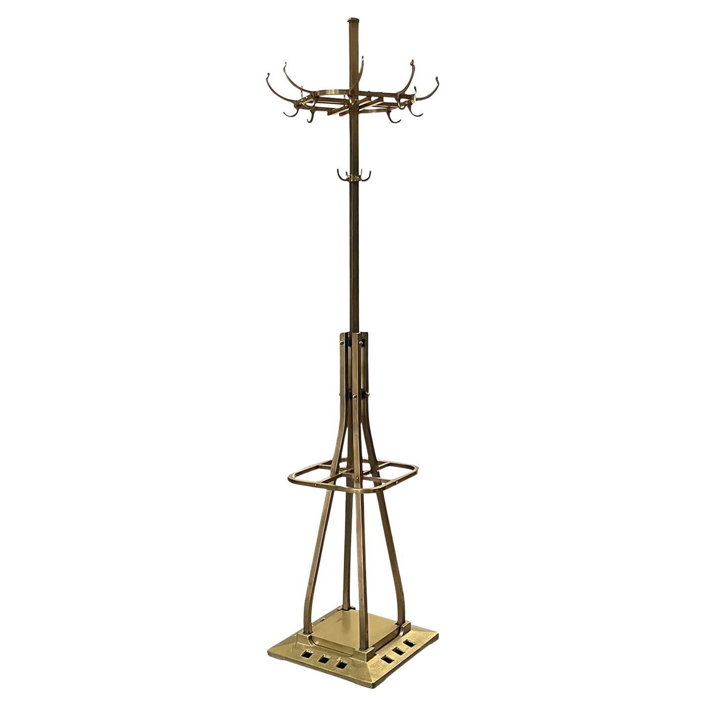 Perchero de latón de estilo Art Nouveau austriaco del siglo XX, de Adolf Loos en venta