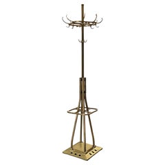 20th Century Austrian Art Nouveau Vintage Brass Coat Stand, Rack by Adolf Loos