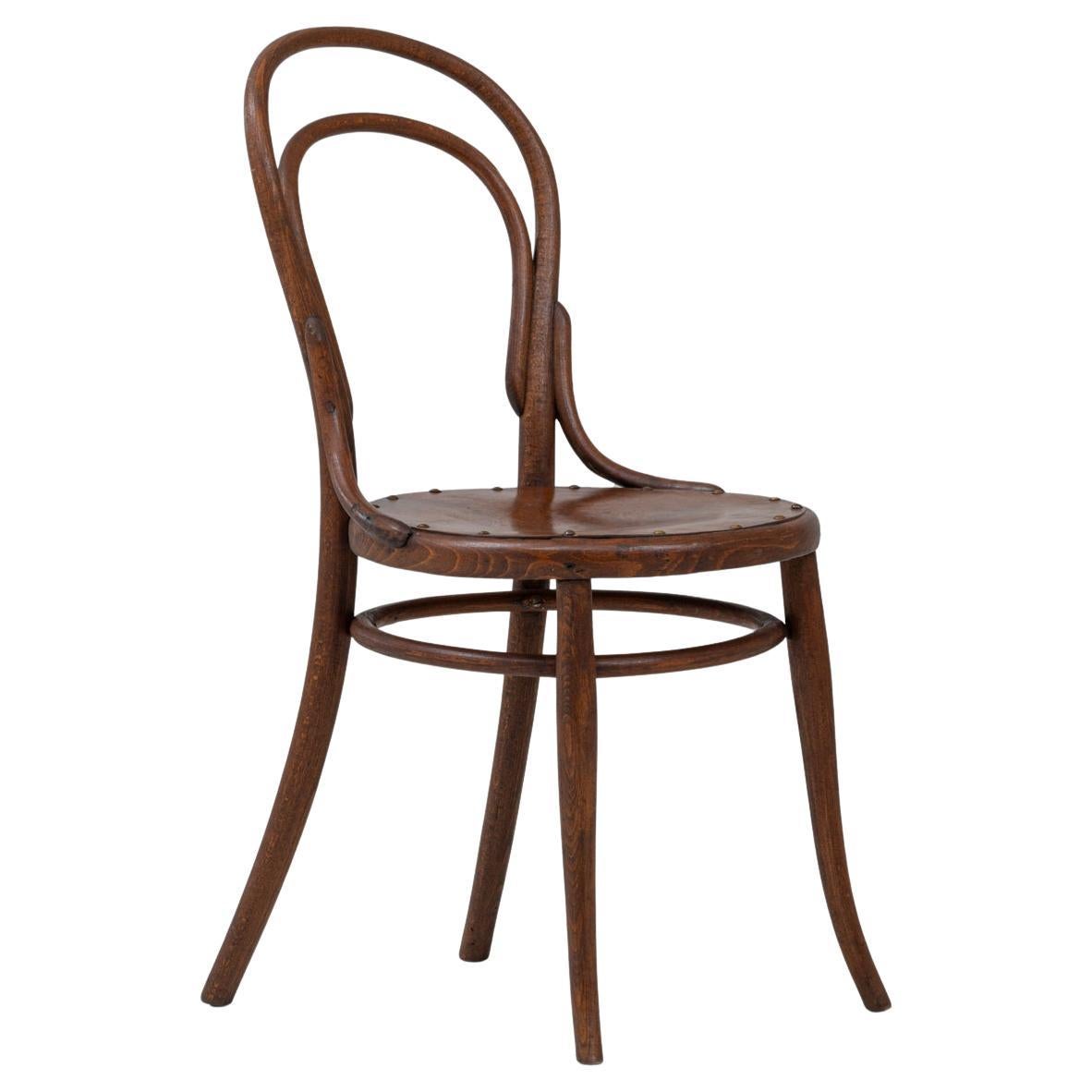 Silla Bistro de madera curvada austriaca del siglo XX