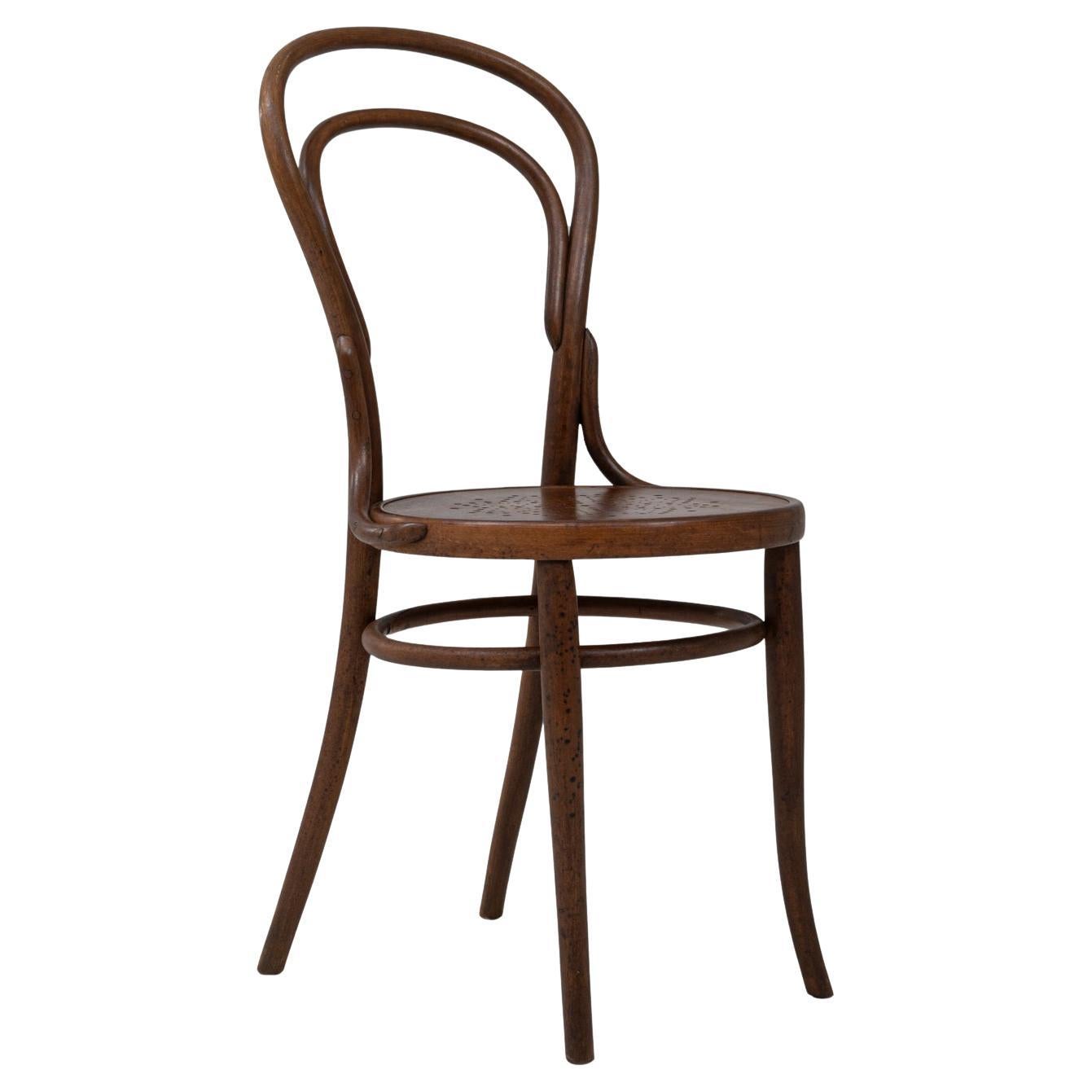 Silla Bistro de madera curvada austriaca del siglo XX