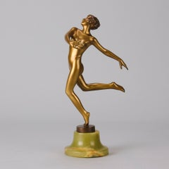 20th Century Austrian Cold-Painted Bronze Entitled "Fleur" by Lorenzl