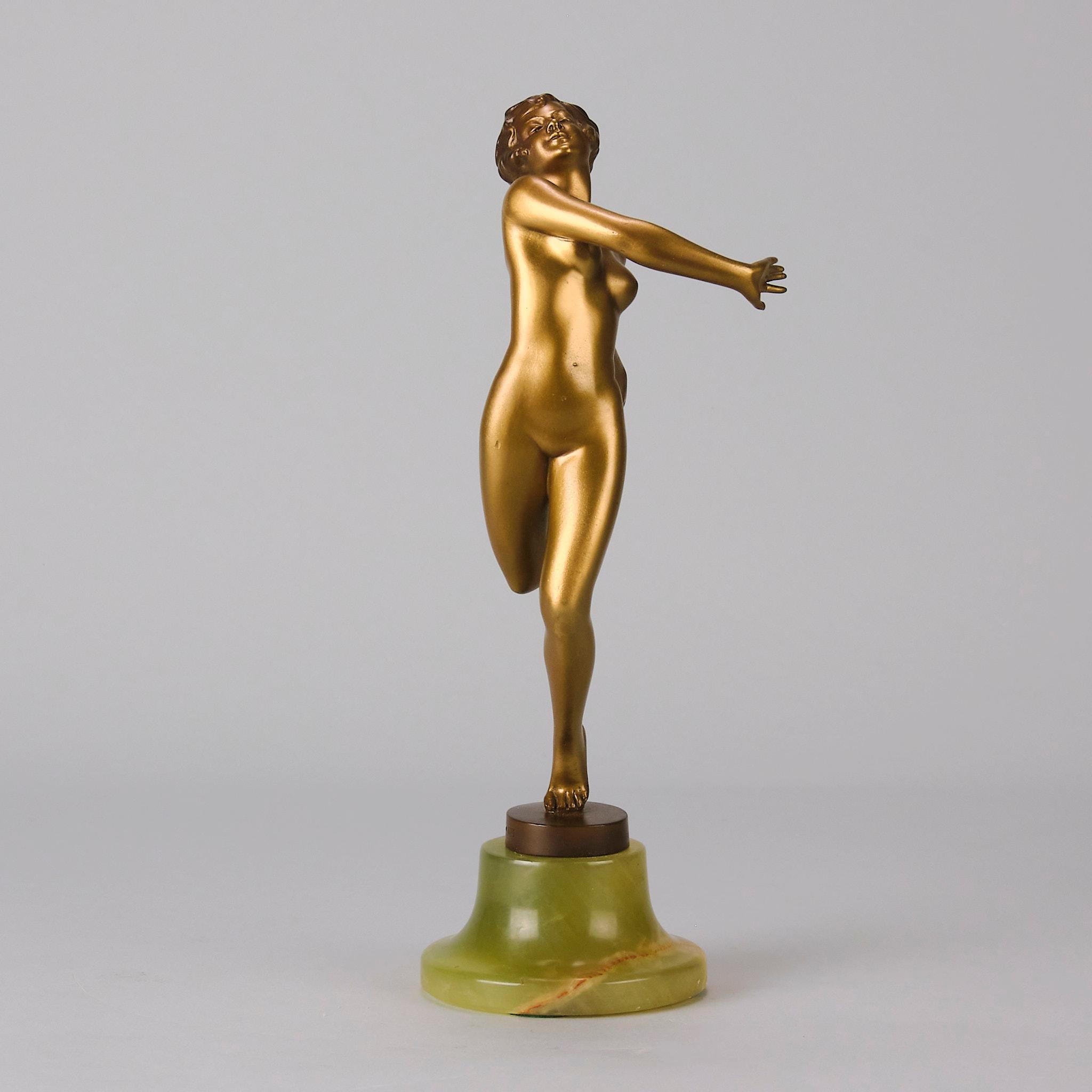 Cast 20th Century Austrian Cold-Painted Bronze Entitled 