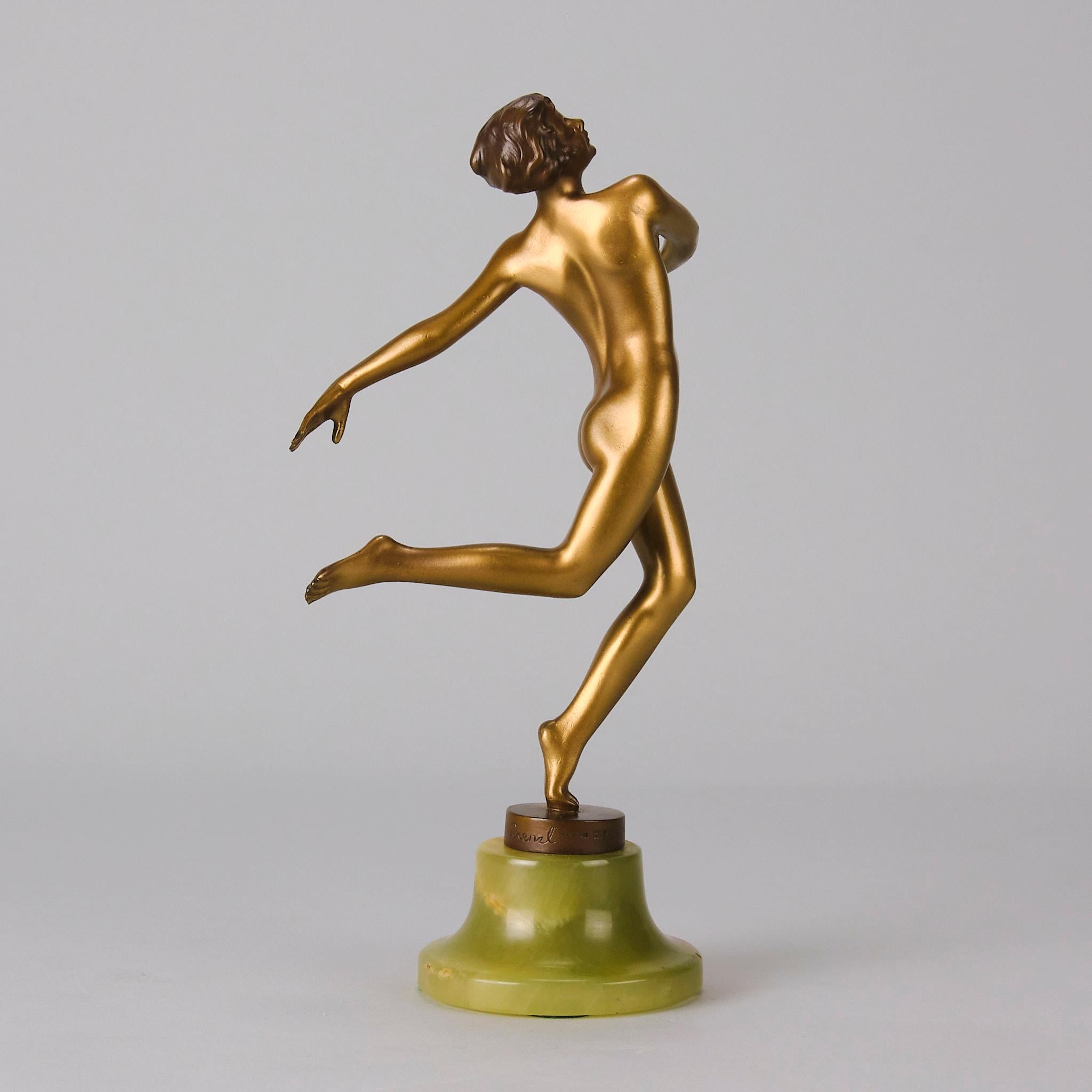 Bronzo austriaco del XX secolo dipinto a freddo intitolato 