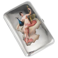 20th Century Austrian Solid Silver and Enamel Cigarette Case, circa 1910