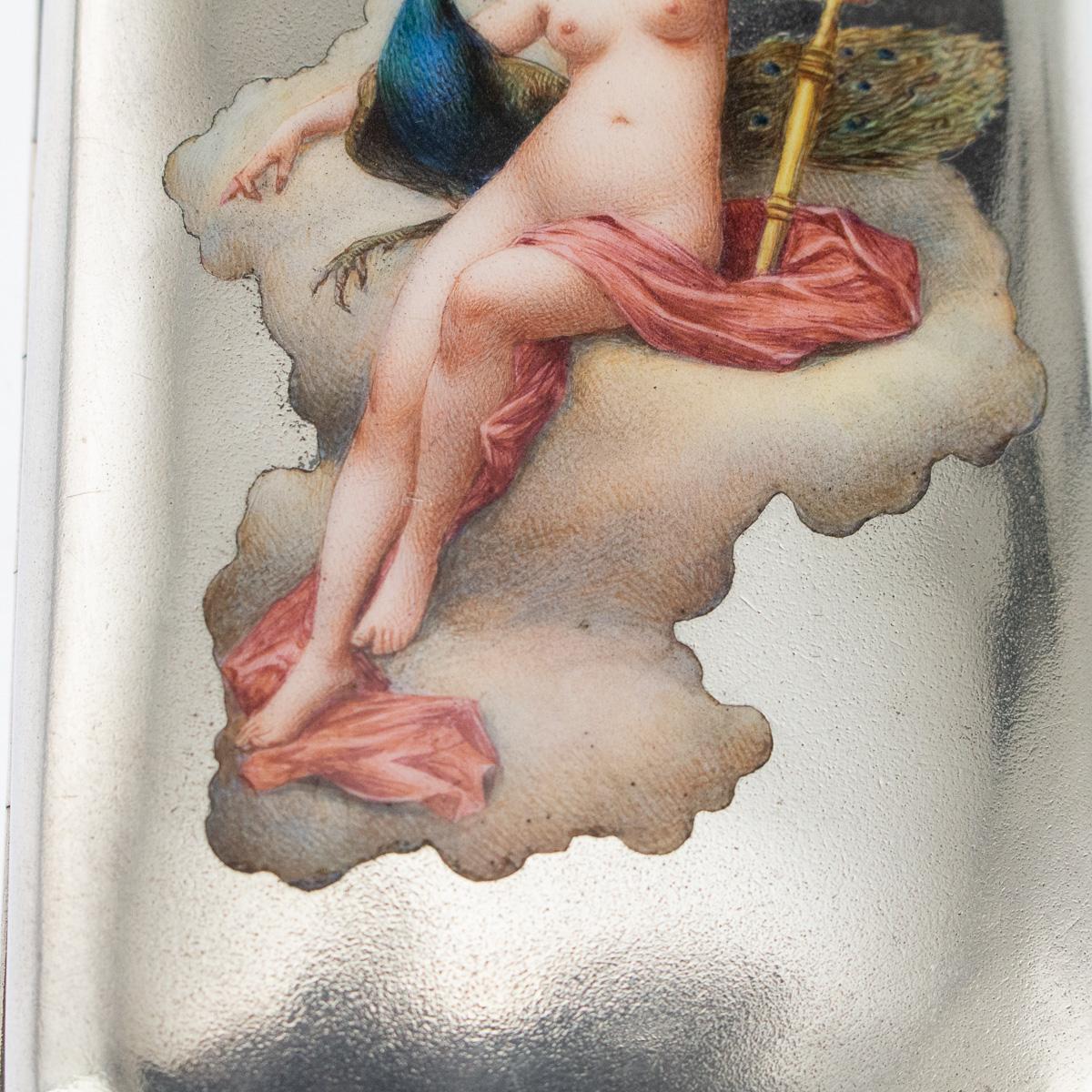 20th Century Austrian Solid Silver and Enamel Cigarette Case, circa 1910 6