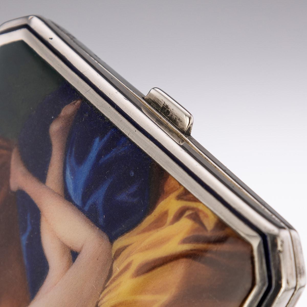 20th Century Austrian Solid Silver & Enamel Erotic Cigarette Case, c.1910 For Sale 10