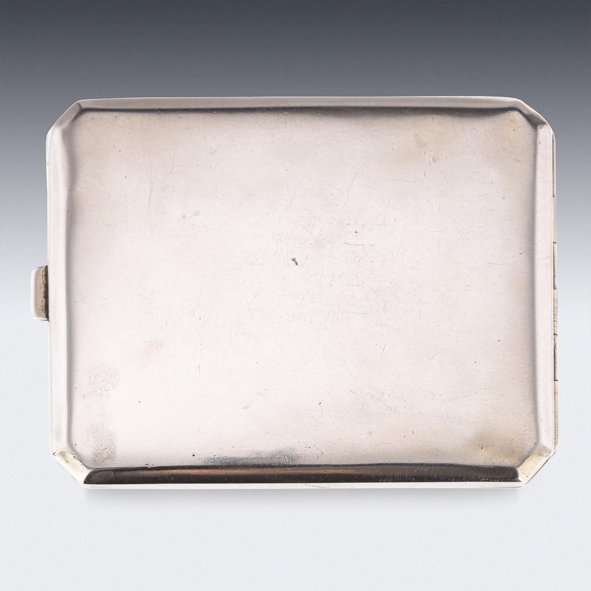 20th Century Austrian Solid Silver & Enamel Erotic Cigarette Case, c.1910 For Sale 1