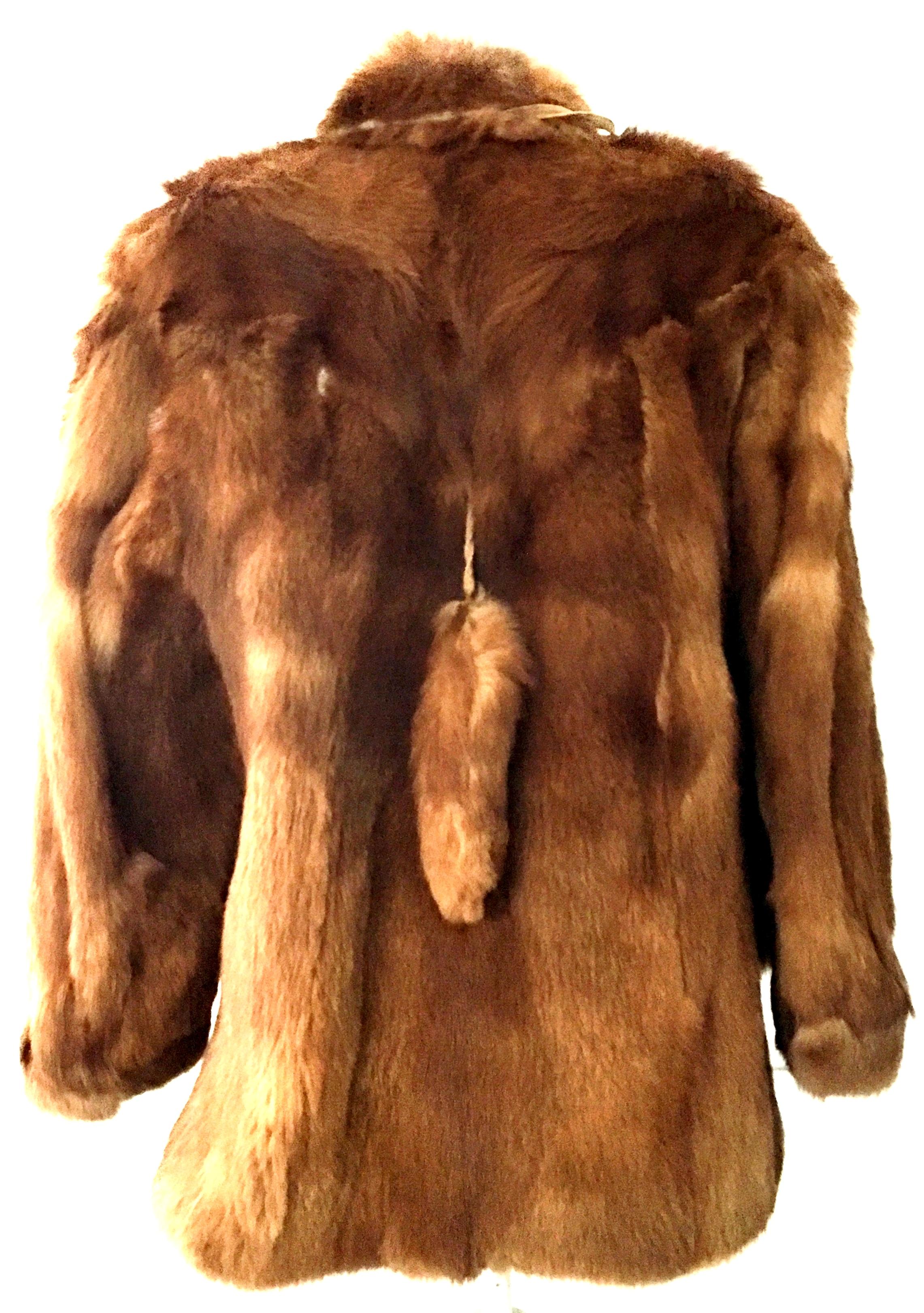 Brown 20th Century Authentic German Red Fox Fur Coat By, Eich Pelz For Sale