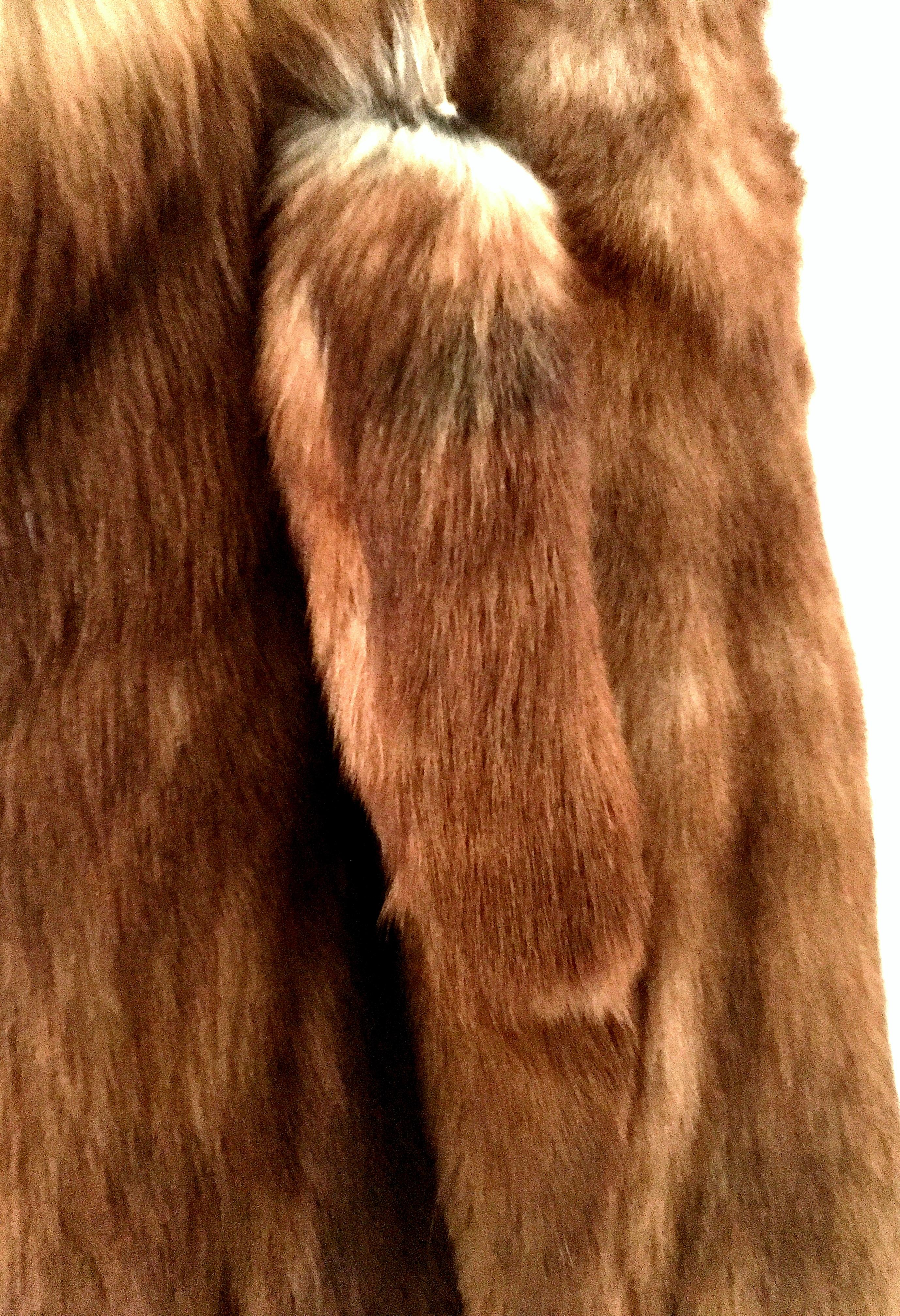 20th Century Authentic German Red Fox Fur Coat By, Eich Pelz 3