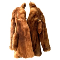 20ème siècle Authentique manteau de fourrure de renard rouge allemand par:: Eich Pelz