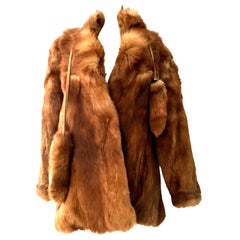 Vintage 20th Century Authentic German Red Fox Fur Coat By, Eich Pelz