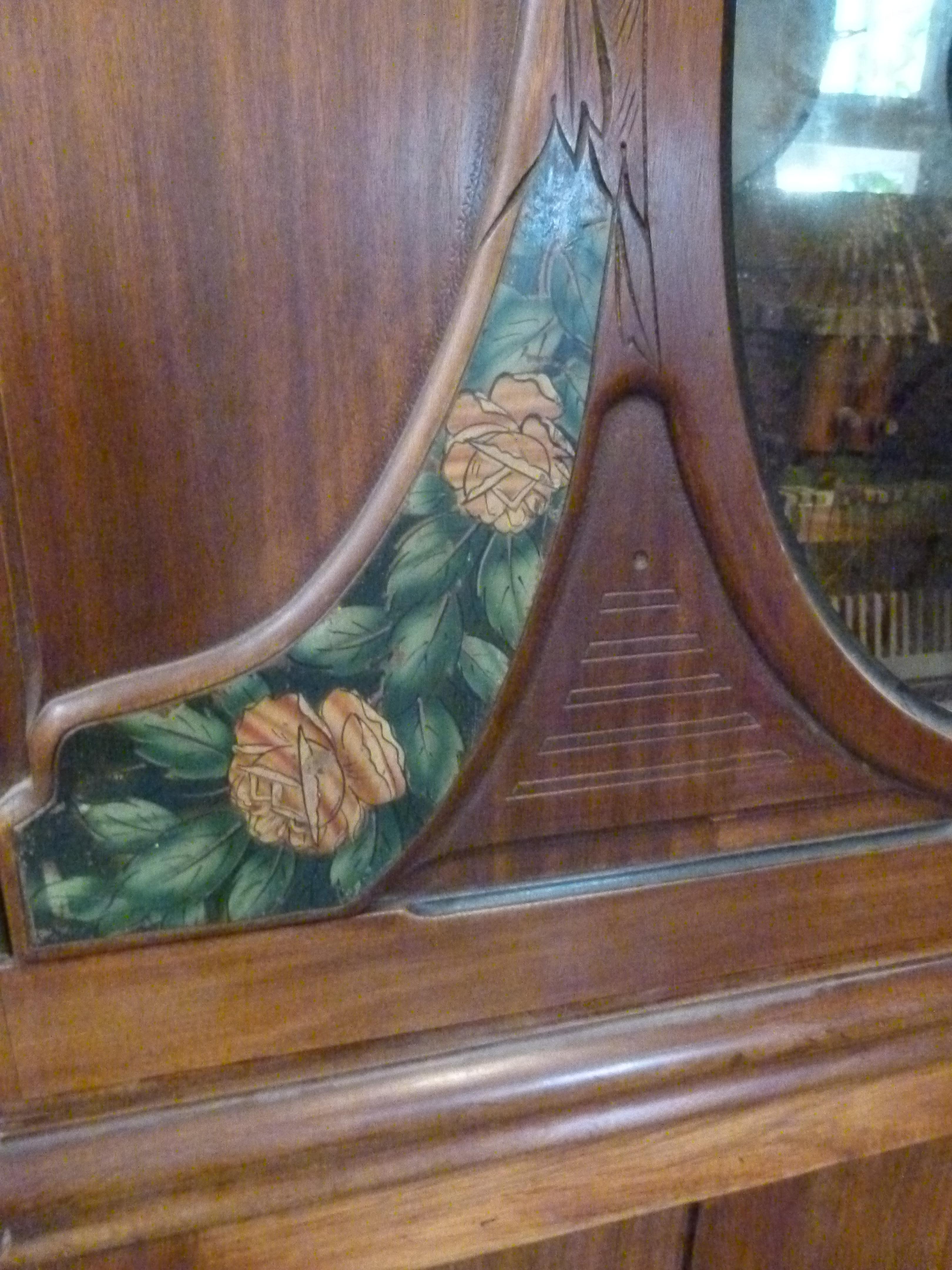 antique corner piano
