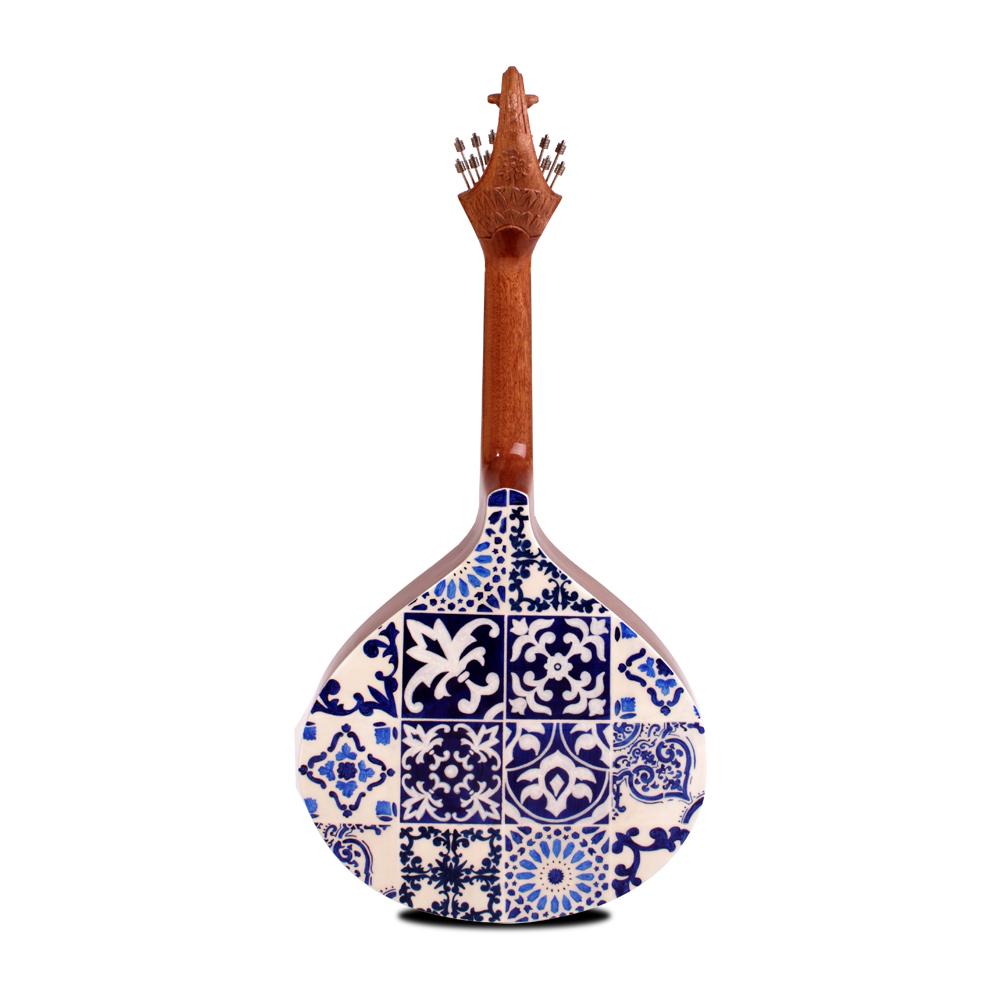 Azulejo IV. des 20. Jahrhunderts  Walnuss Wood Handbemalt im Angebot 1