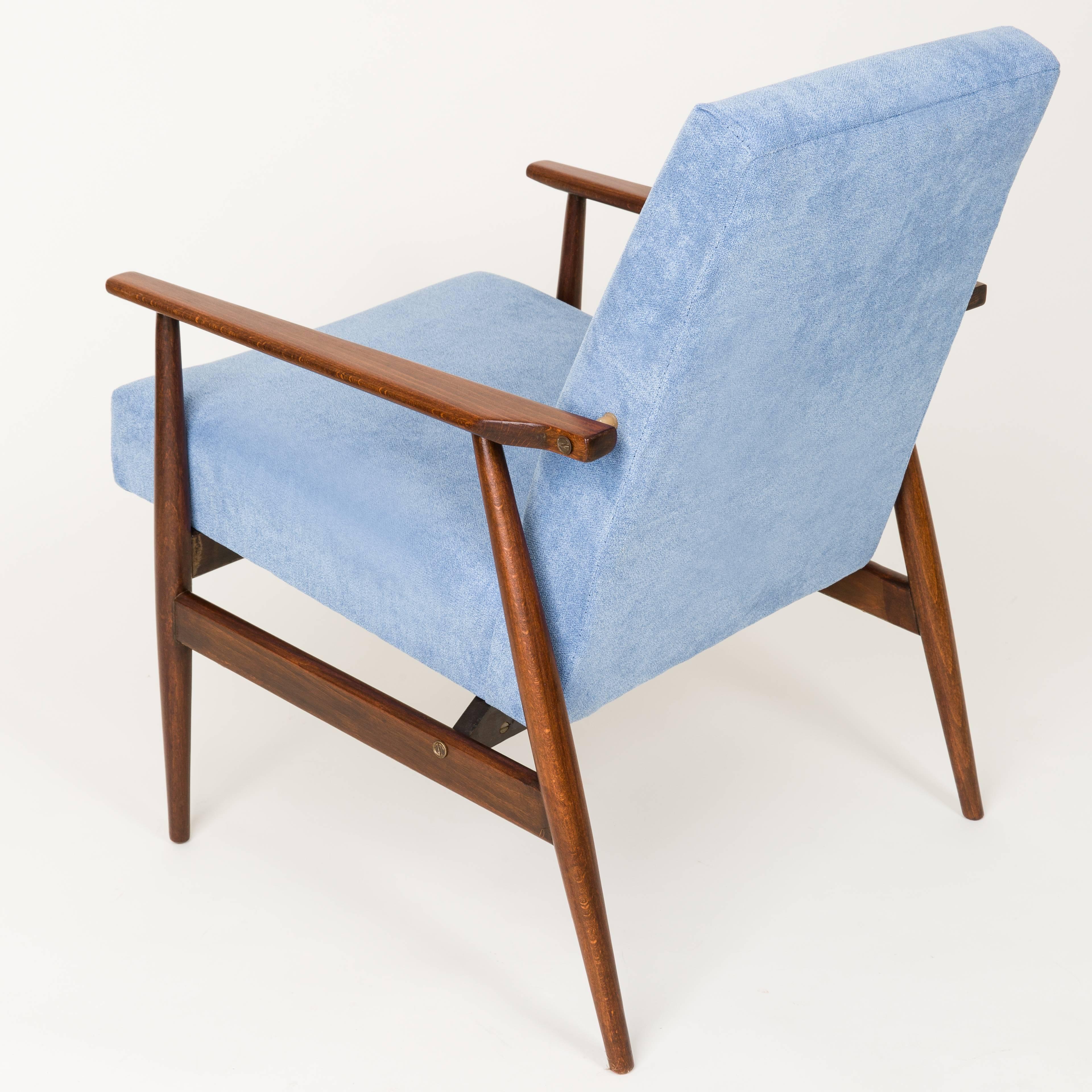 20th Century Baby Blue Dante Armchair, H. Lis, 1960s In Excellent Condition For Sale In 05-080 Hornowek, PL