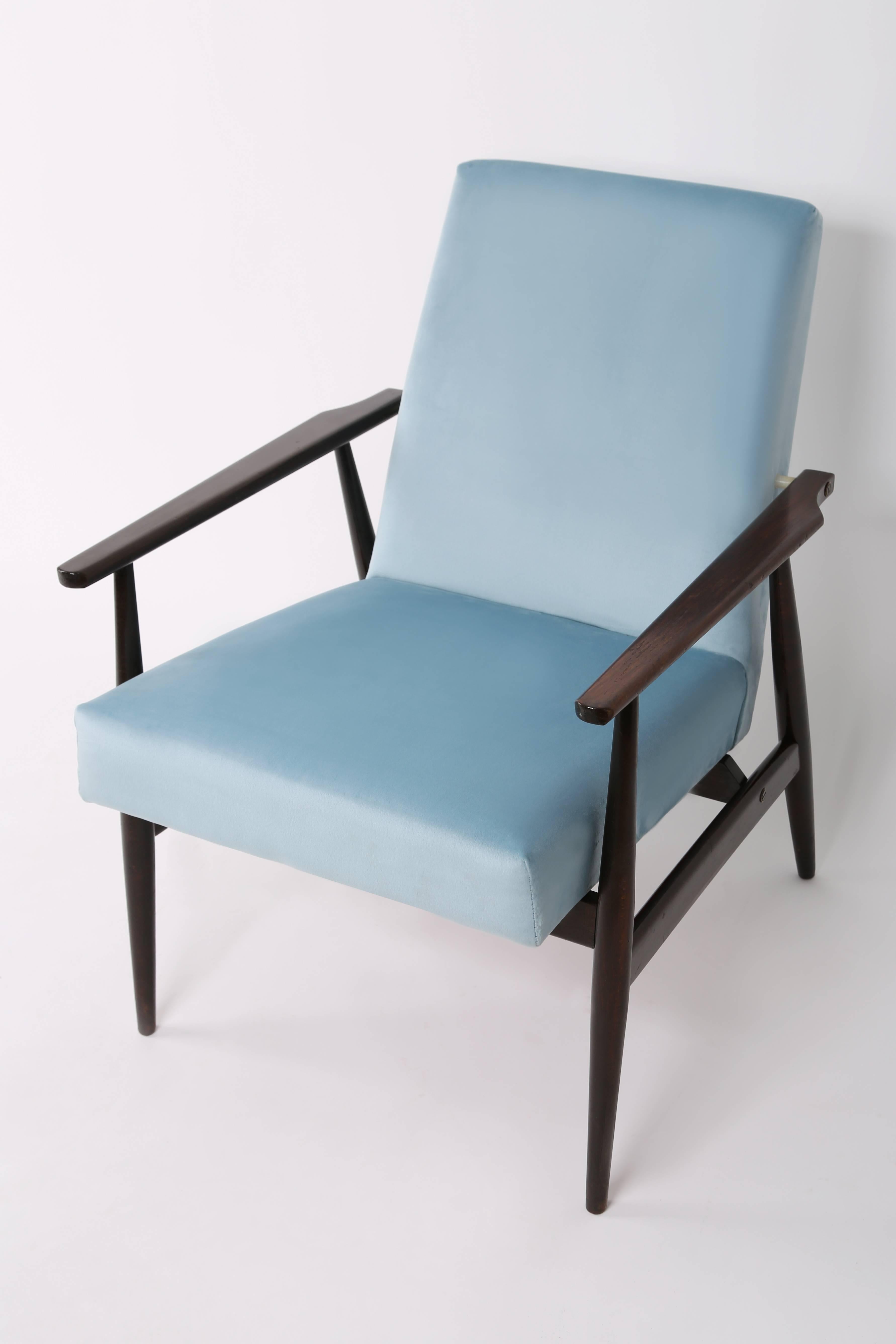 Mid-Century Modern 20th Century Baby Blue Dante Armchair, H. Lis, 1960s For Sale