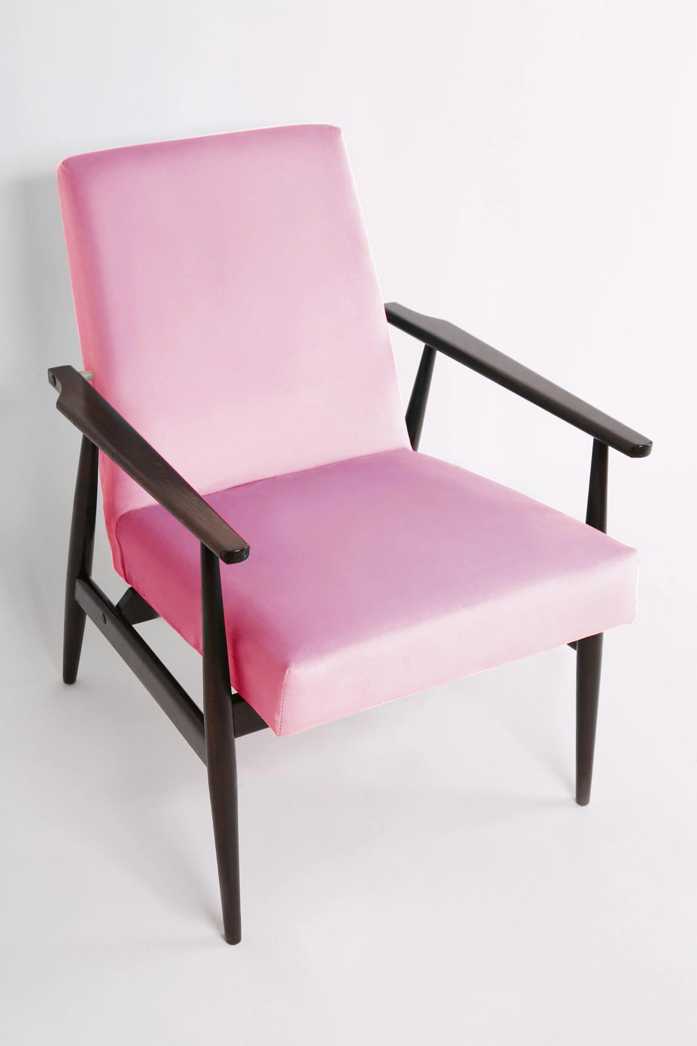 Babyrosa Dante-Sessel des 20. Jahrhunderts, H. Lis, 1960er Jahre (Polnisch) im Angebot