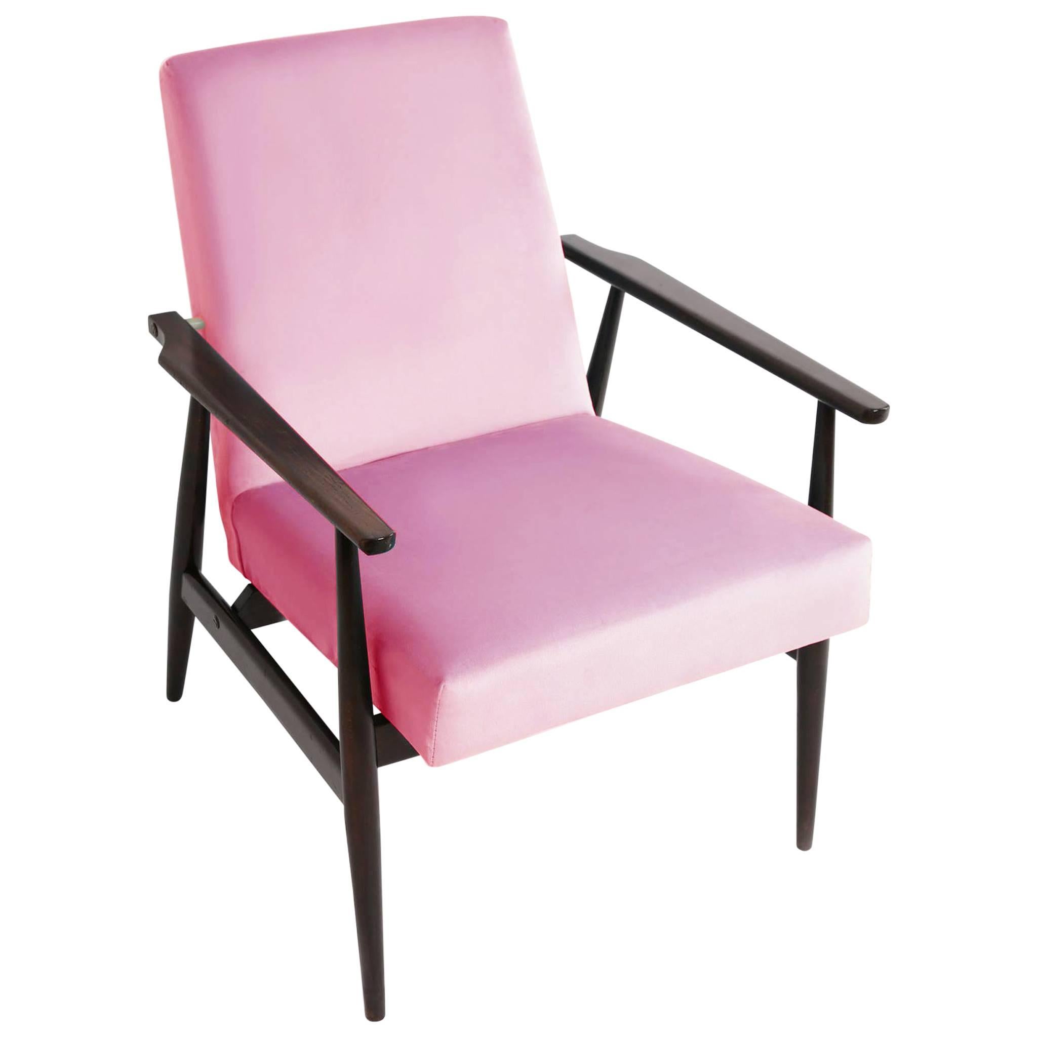 20th Century Baby Pink Dante Armchair, H. Lis, 1960s