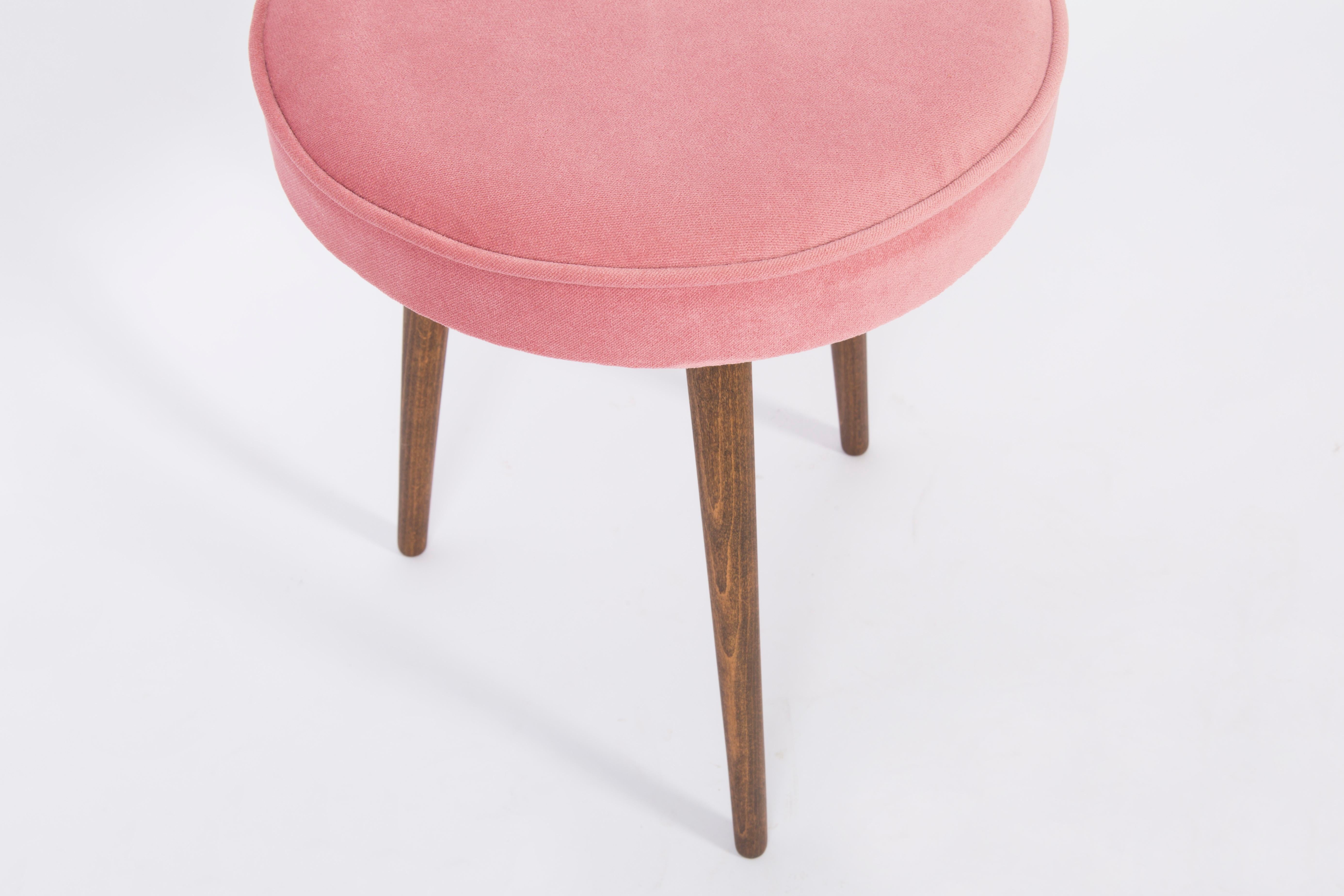 Hand-Crafted 20th Century Baby Pink Stool, 1960s For Sale