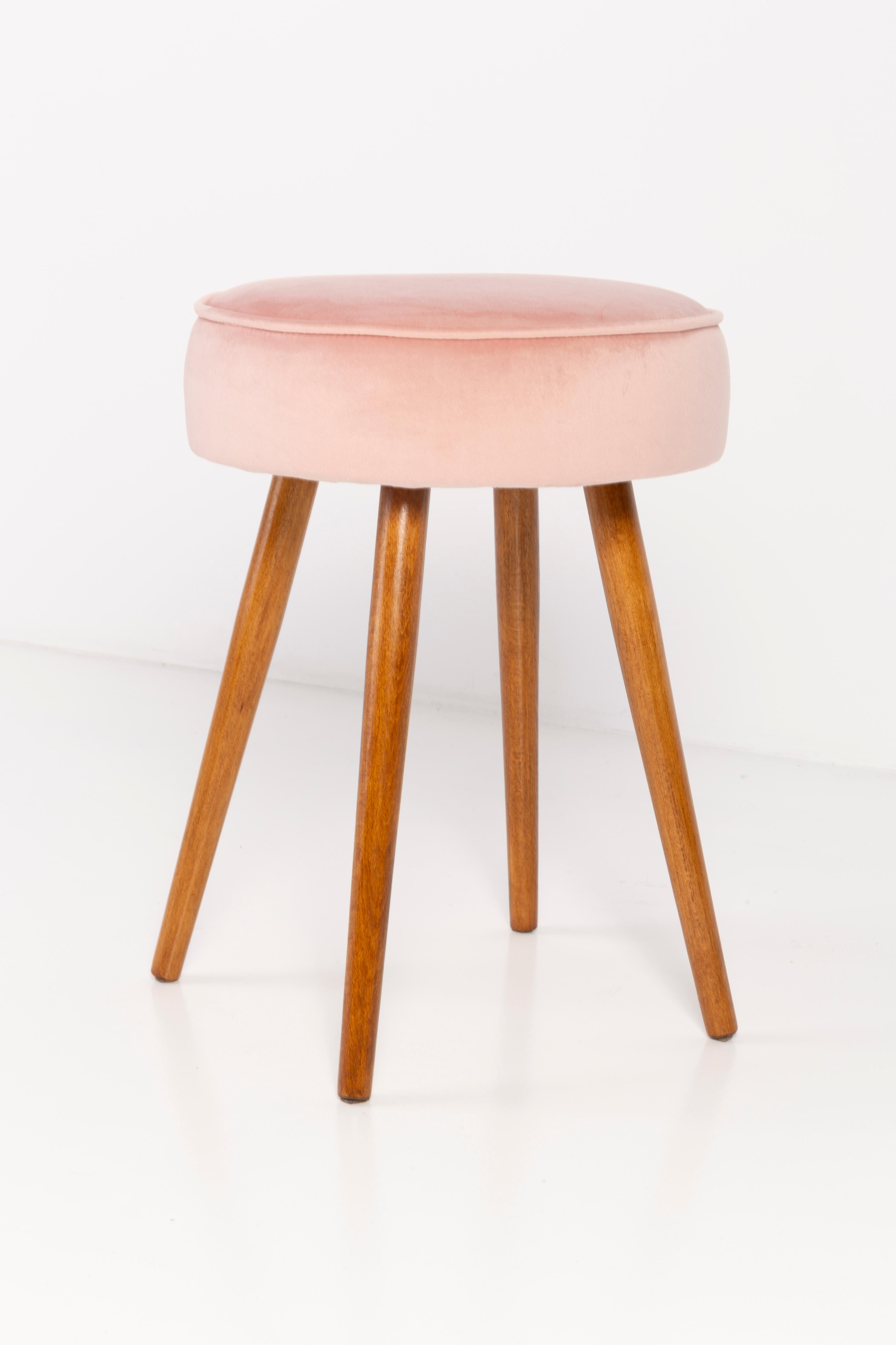 Mid-Century Modern 20th Century Baby Pink Stool, Europe, 1960s For Sale