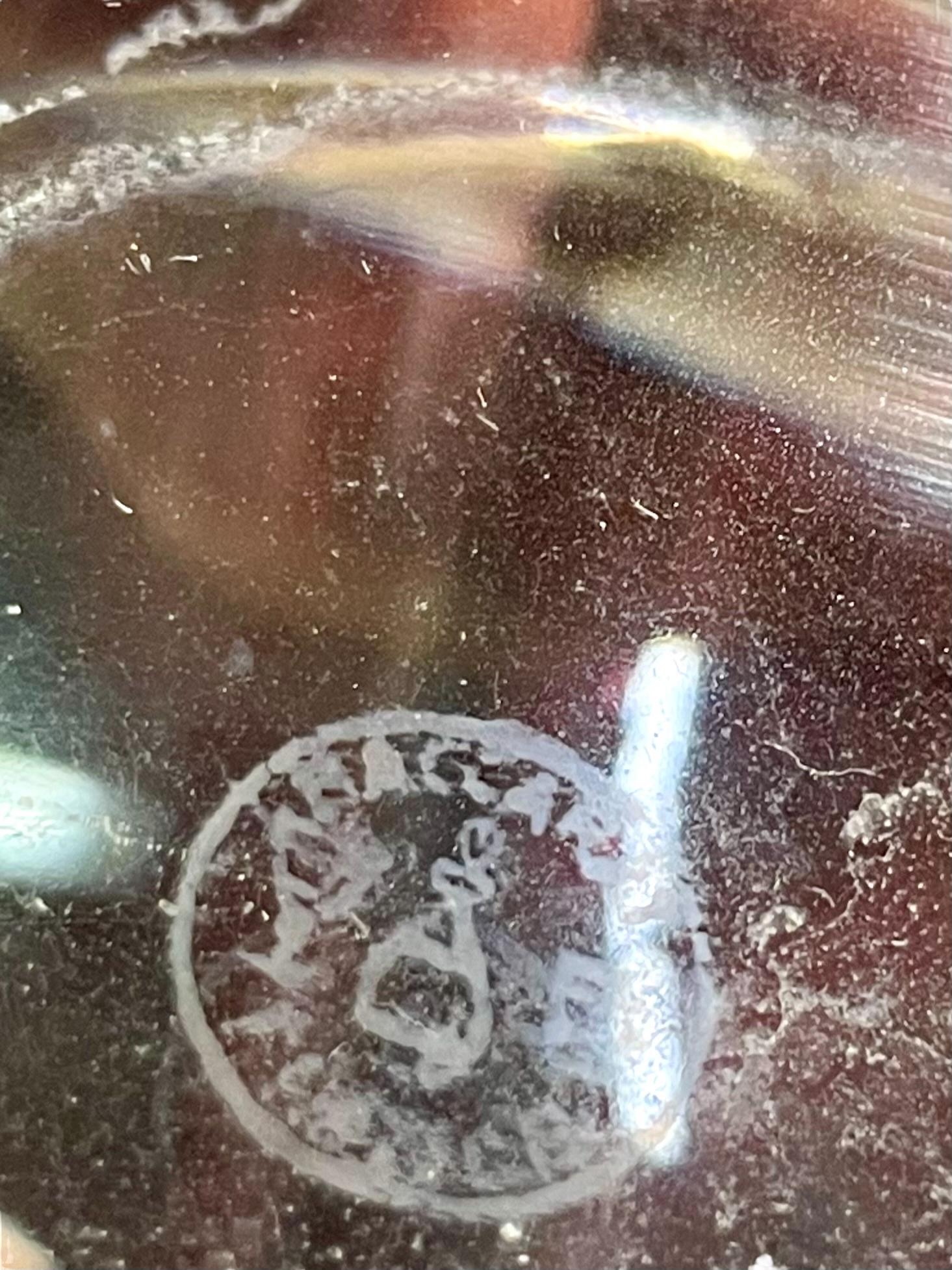 Decantador de cristal de Baccarat con tapón facetado, Siglo XX en venta 7
