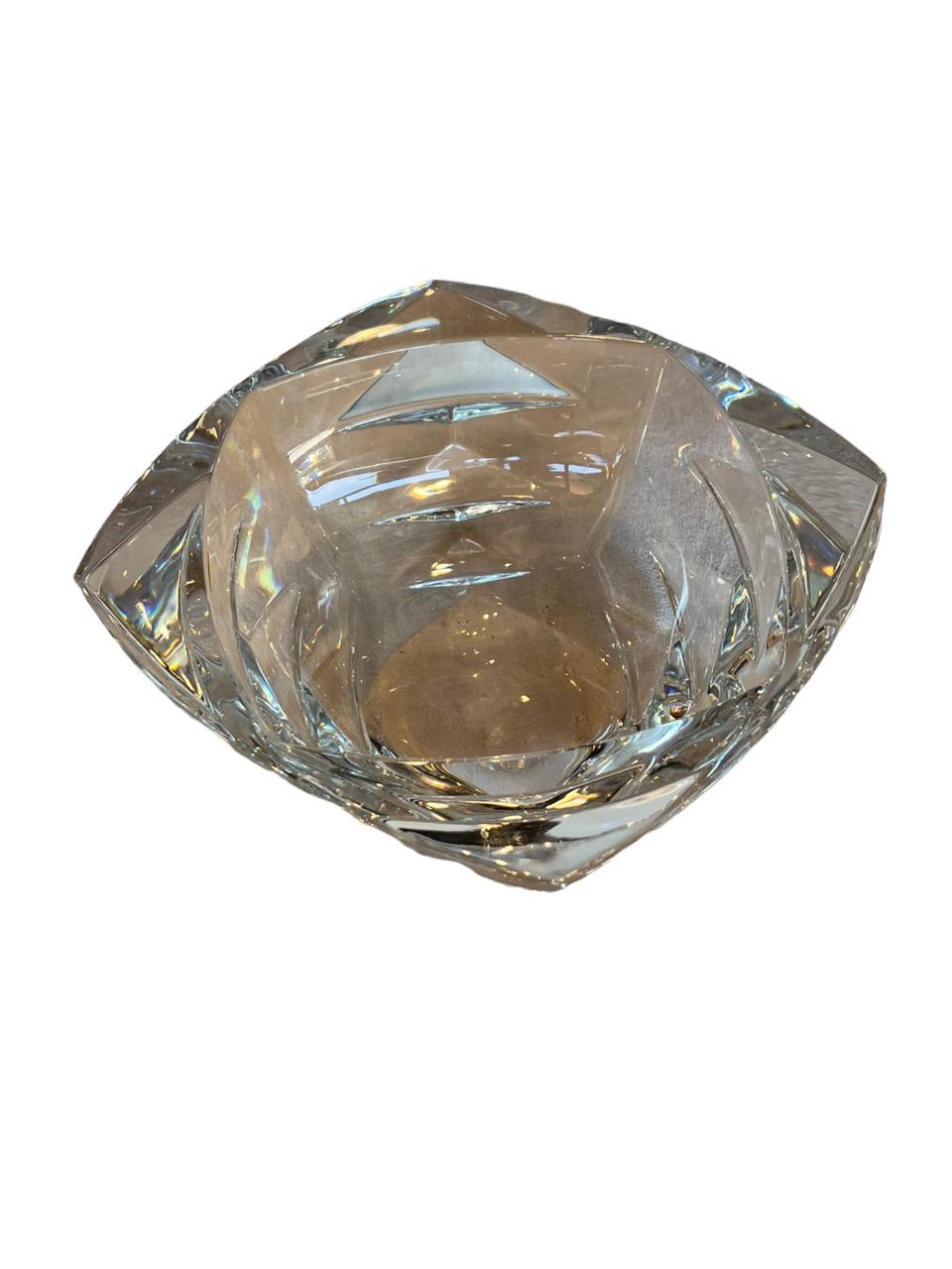 20th Century Baccarat Crystal Objectif Clear Small Bowl In Good Condition In North Miami, FL