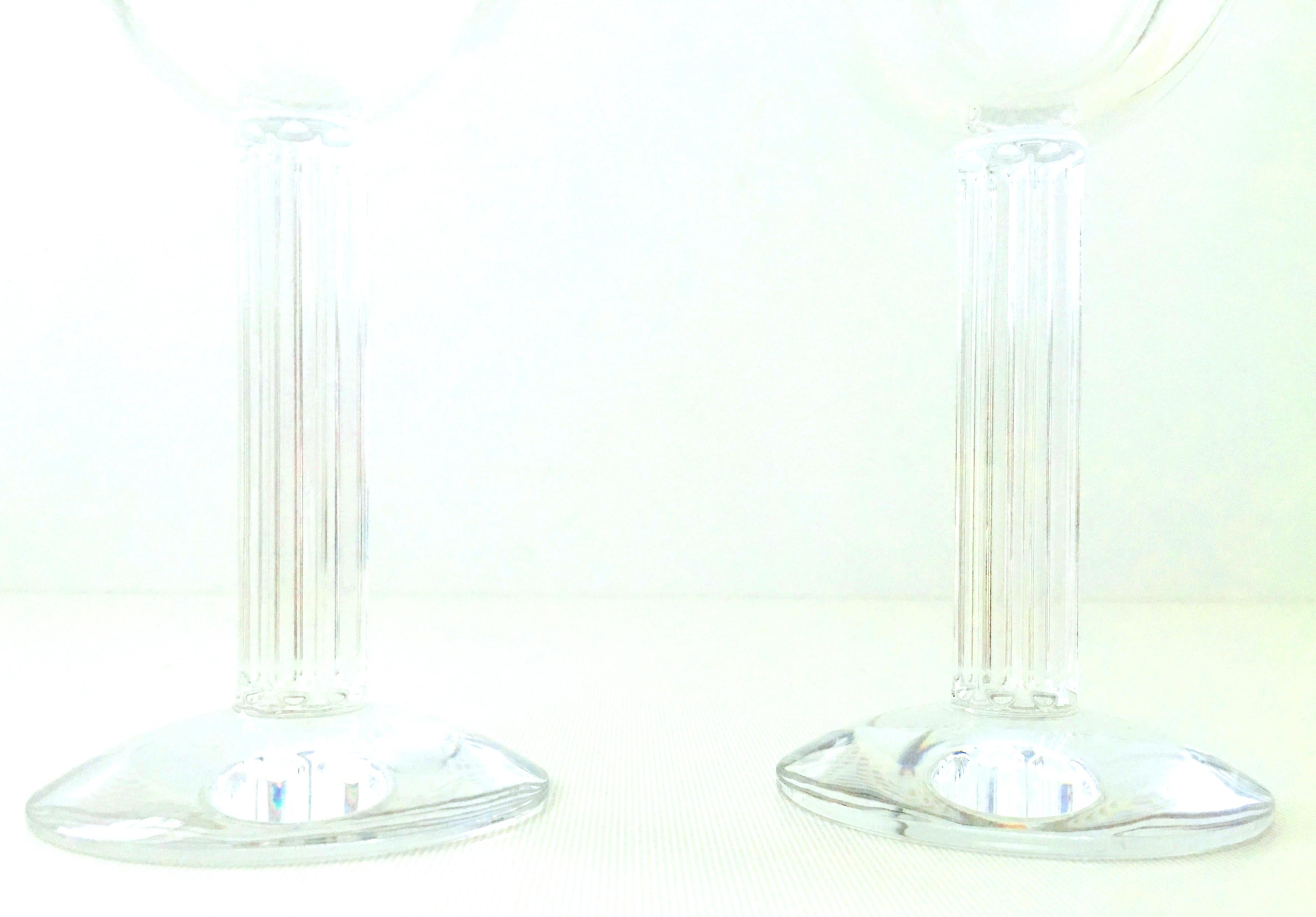 20th Century 20th Baccarat Set Of 6 French Crystal Tall Stem Goblet 