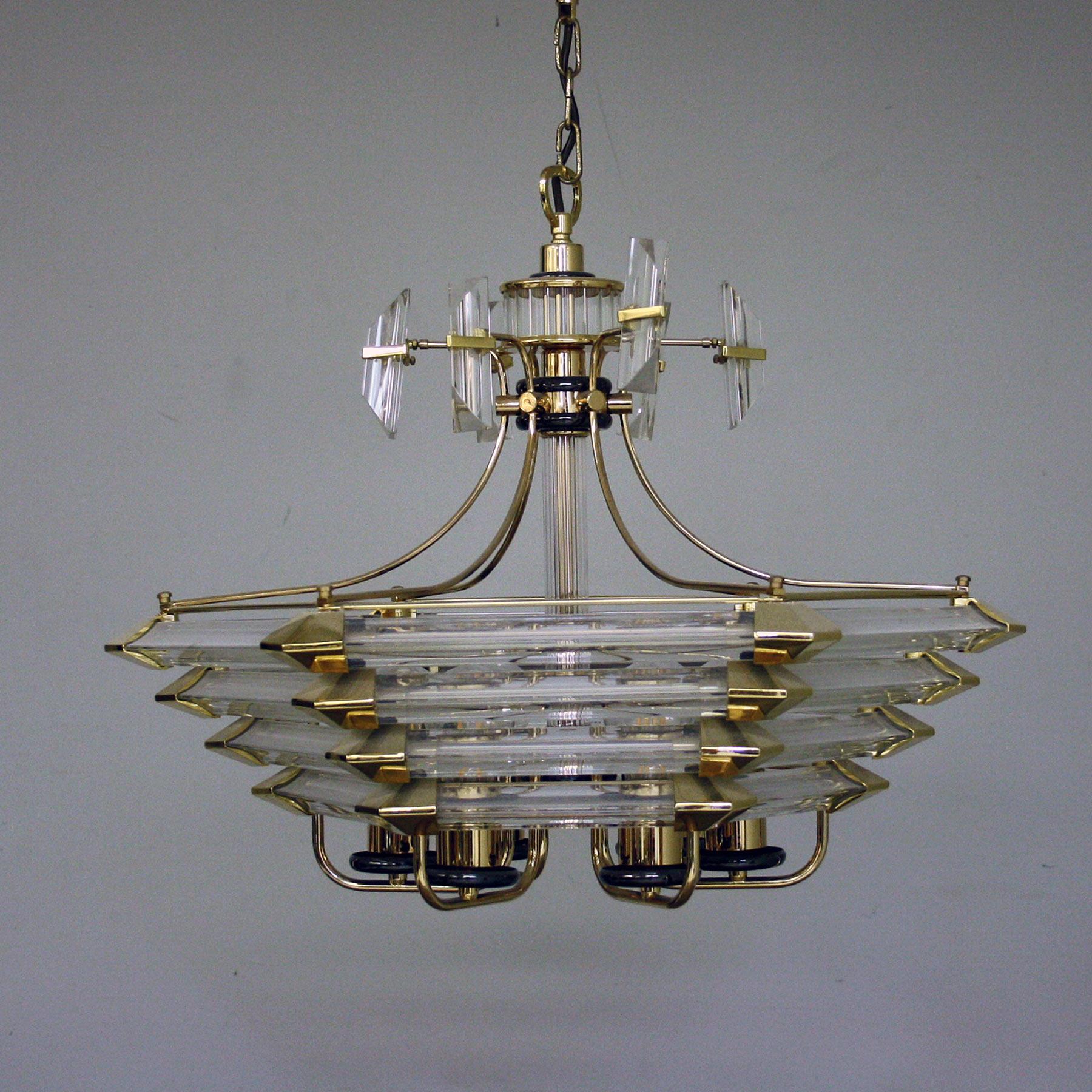 Murano Glass 20th Century Bakalowits & Sohne Chandelier For Sale