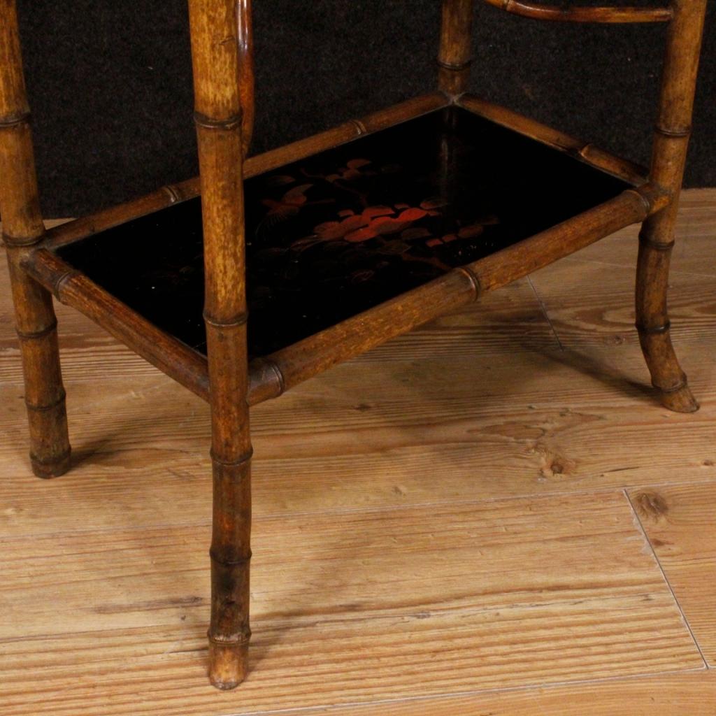 20th Century Bamboo and Lacquered Chinoiserie Wood French Étagère, 1960 1
